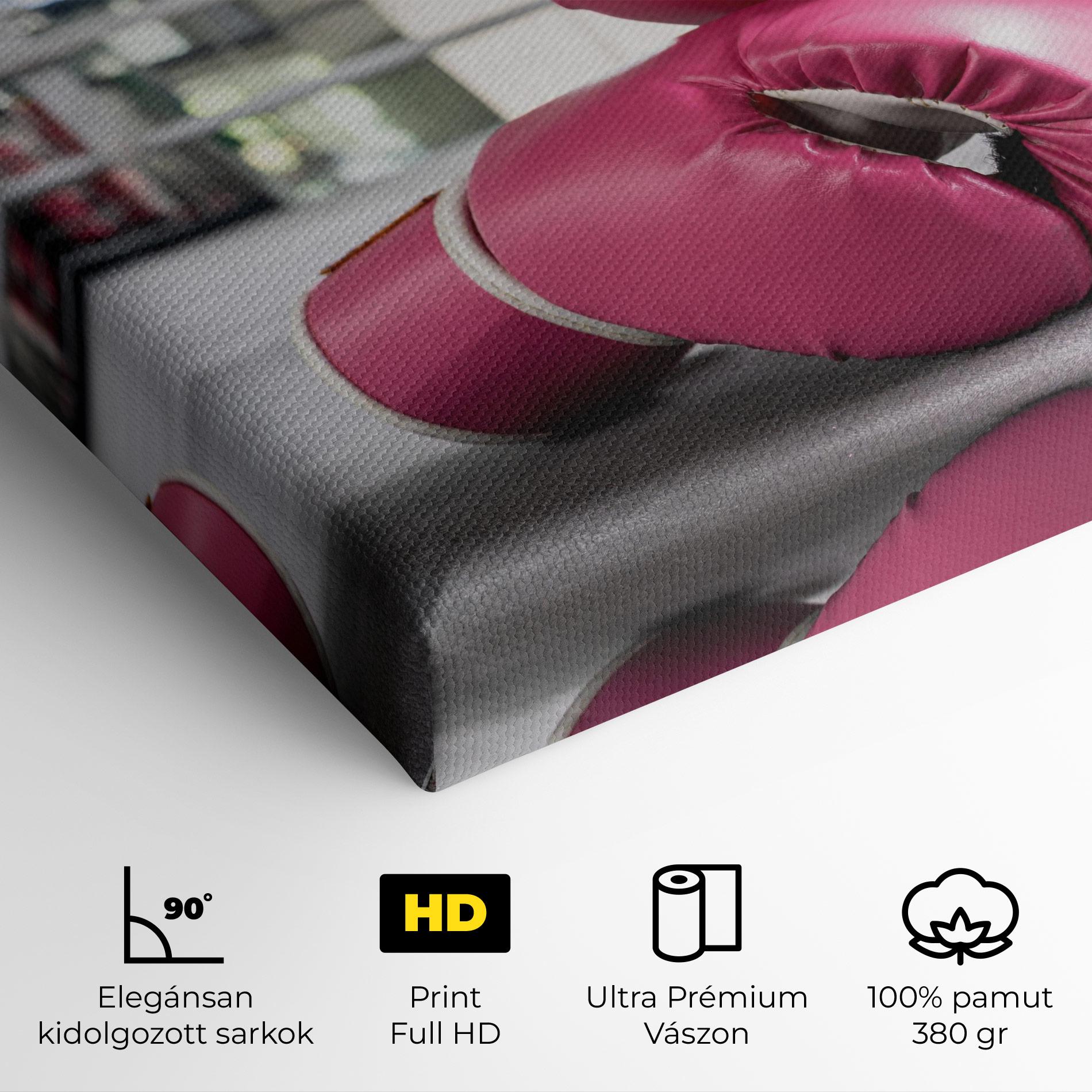 Vászonkép Pink Boxing Gloves mockup 4