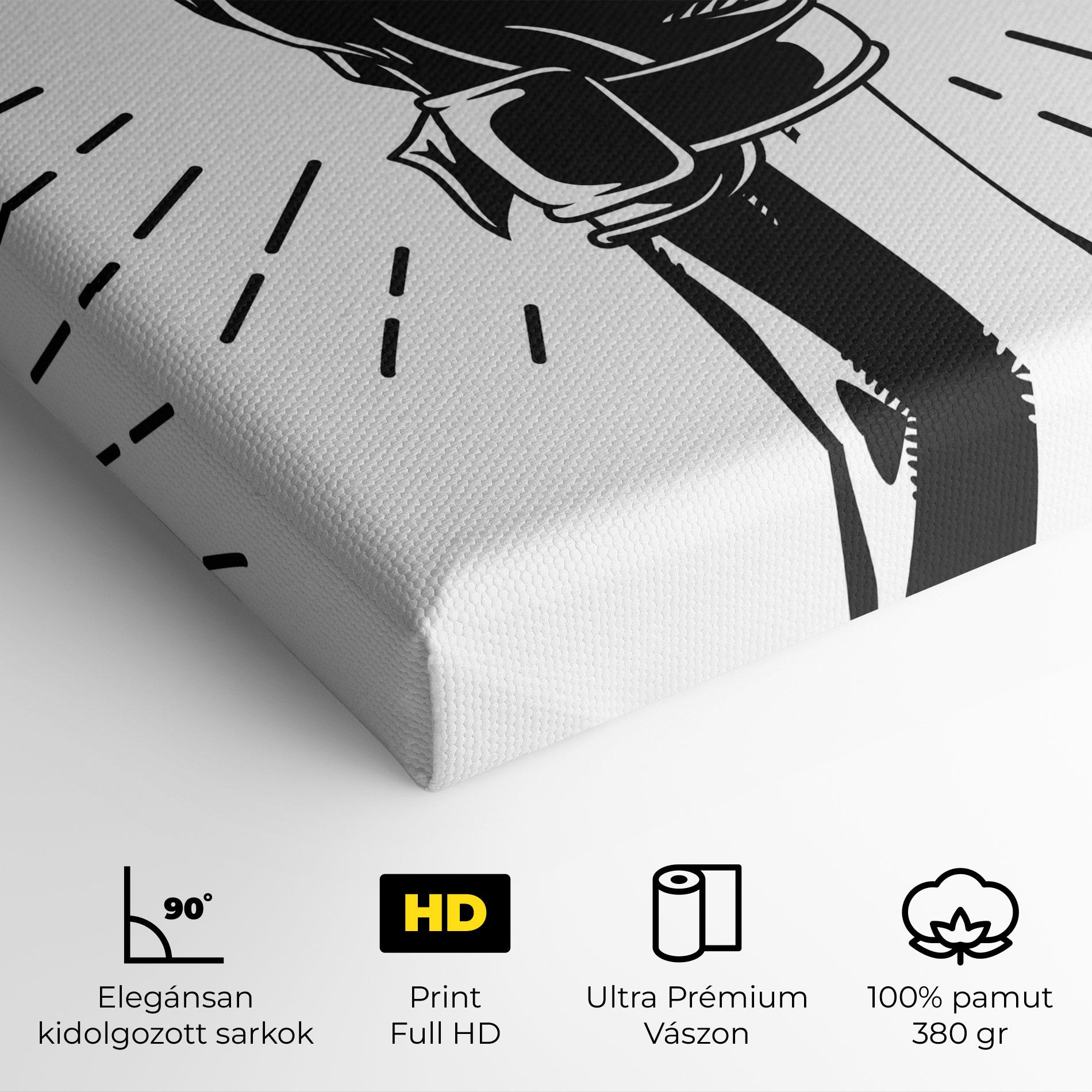 Vászonkép White Hand Boxing mockup 4