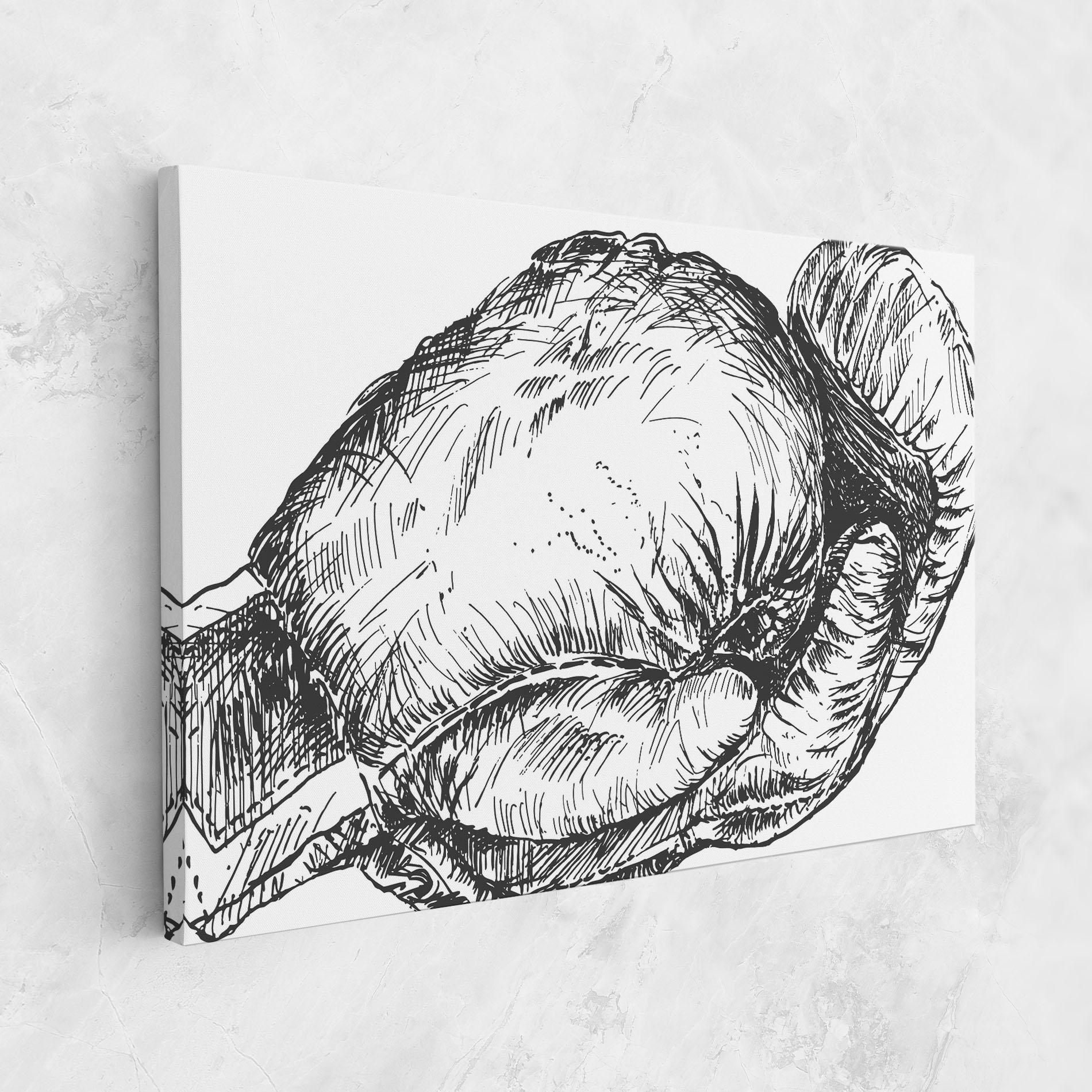 Vászonkép Grey Line Glove mockup 1