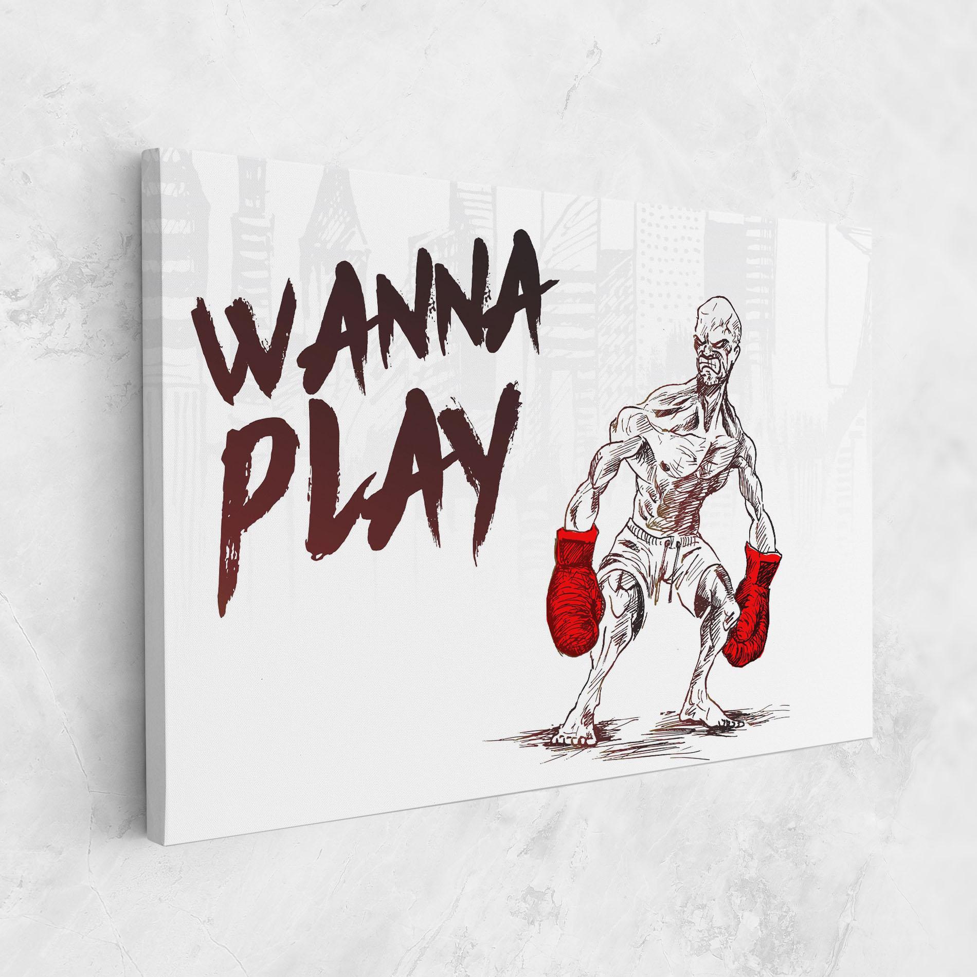 Vászonkép Wanna Play Box mockup 1