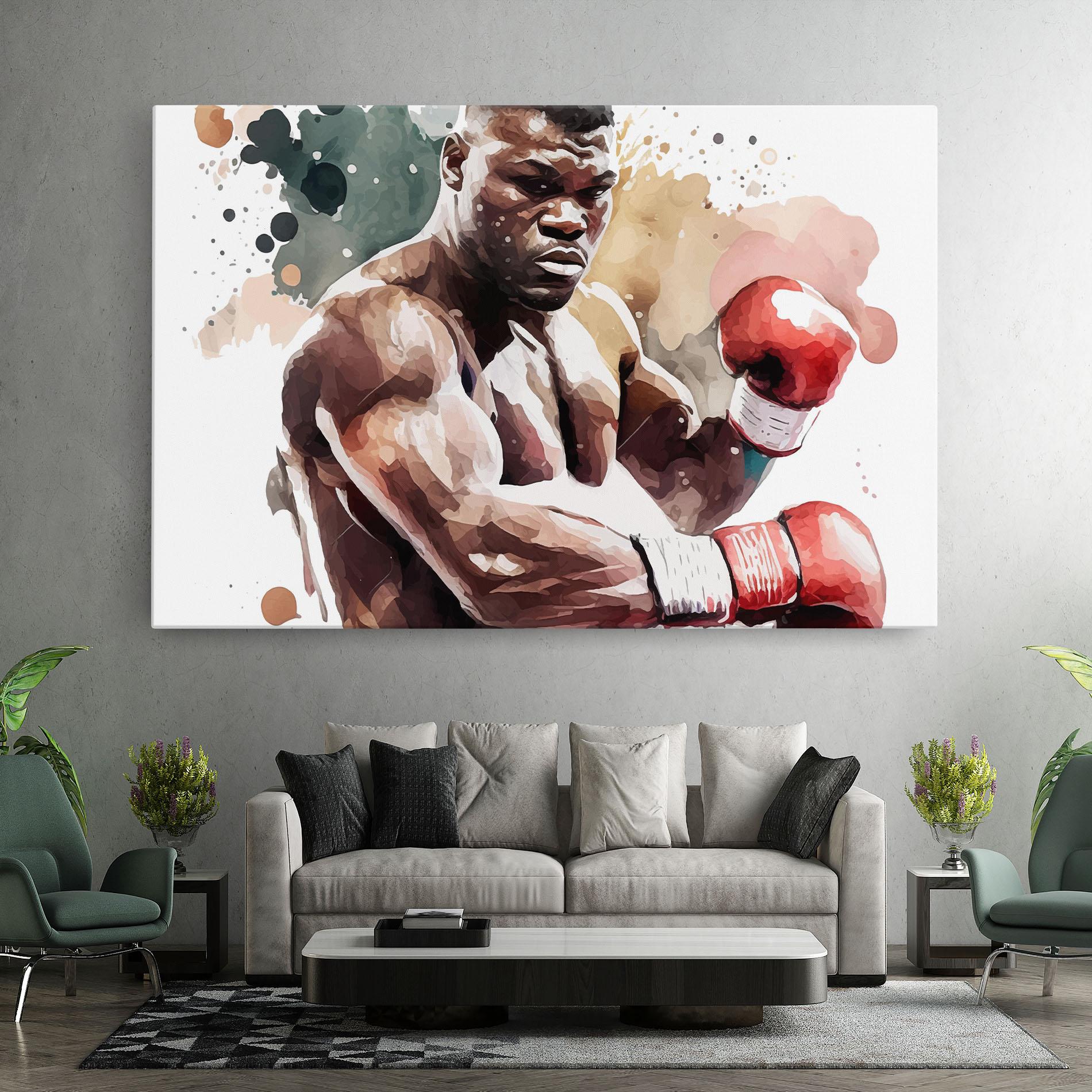 Vászonkép Boxing Cream Green mockup 7