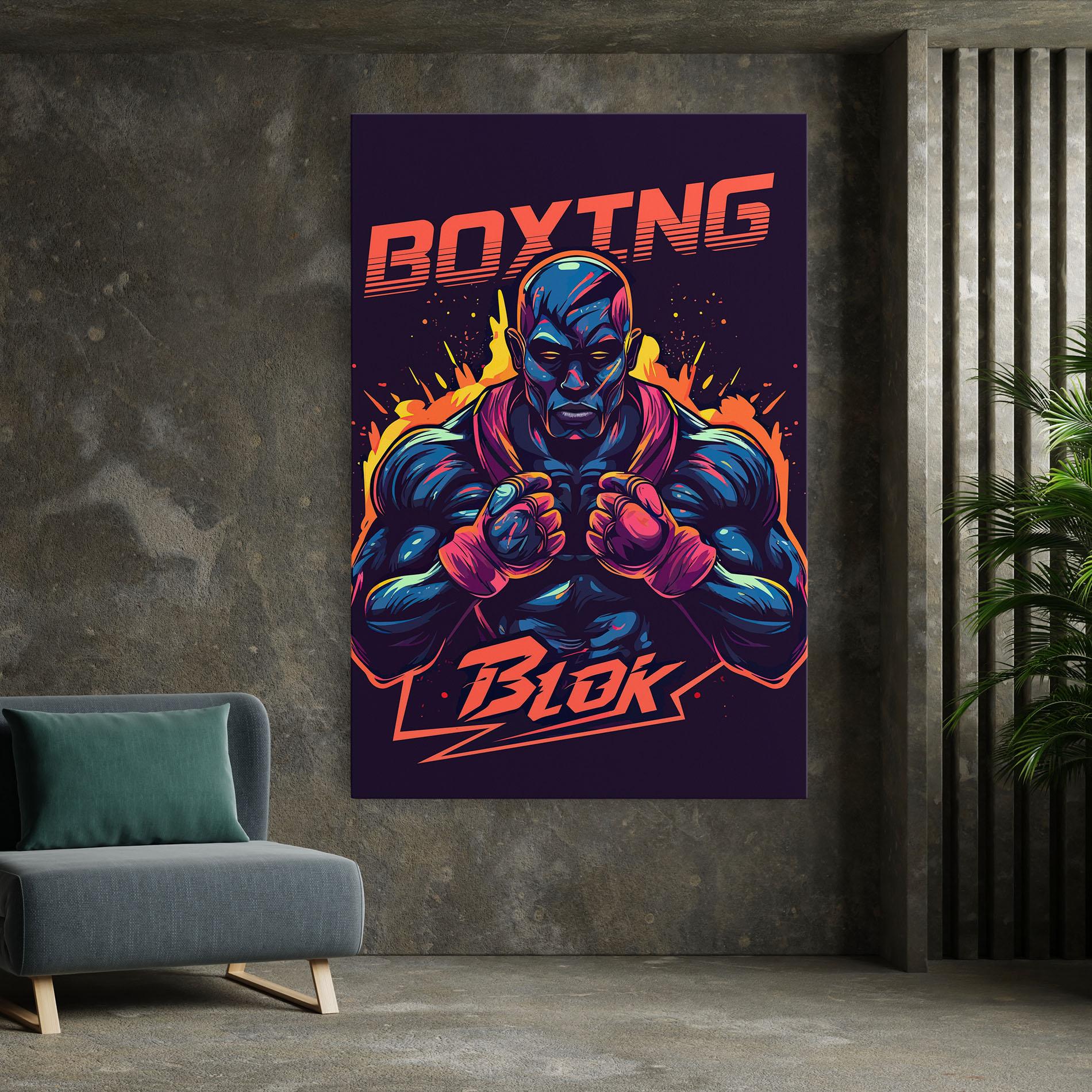 Vászonkép Boxing Blok mockup 7