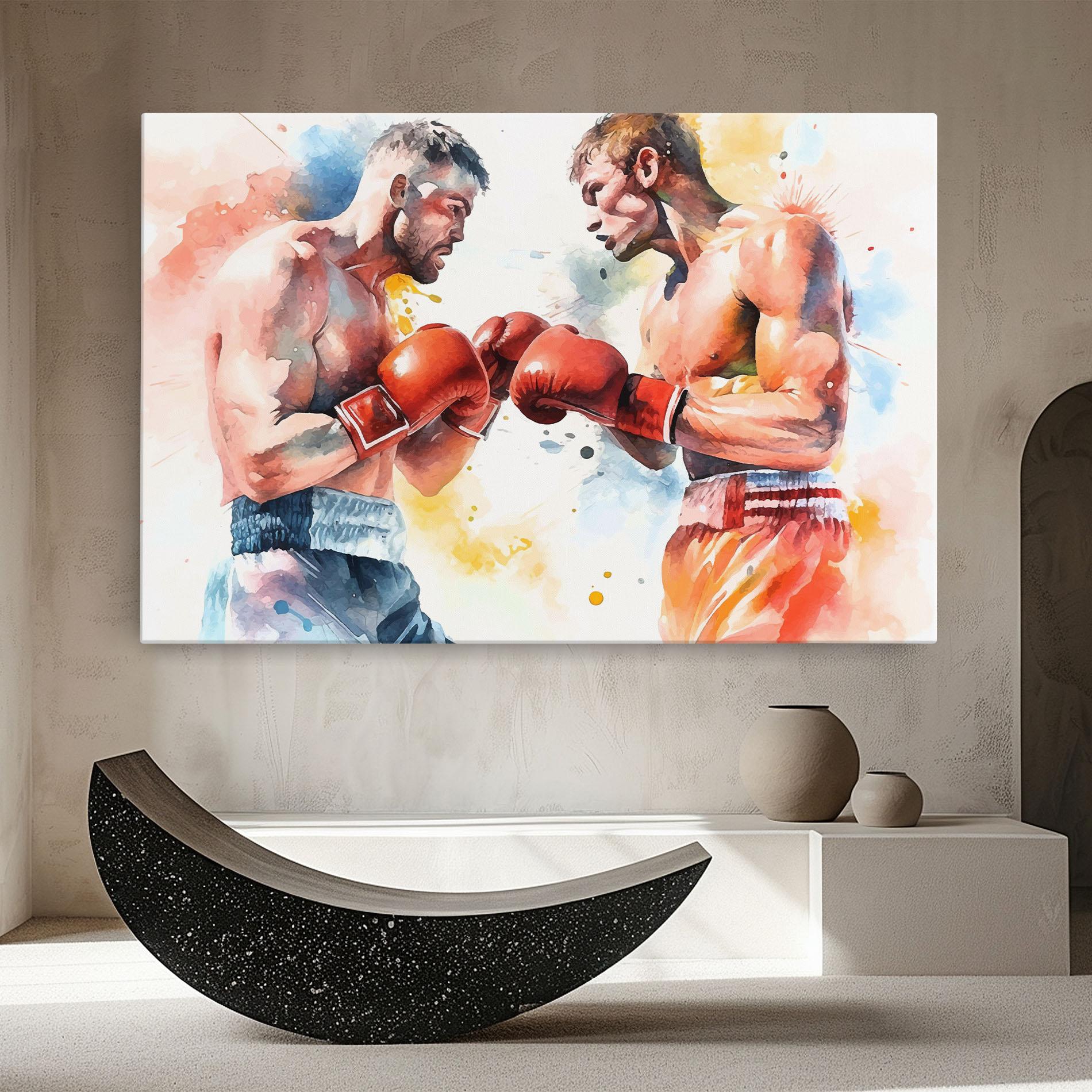 Vászonkép Boxing Match Art mockup 8