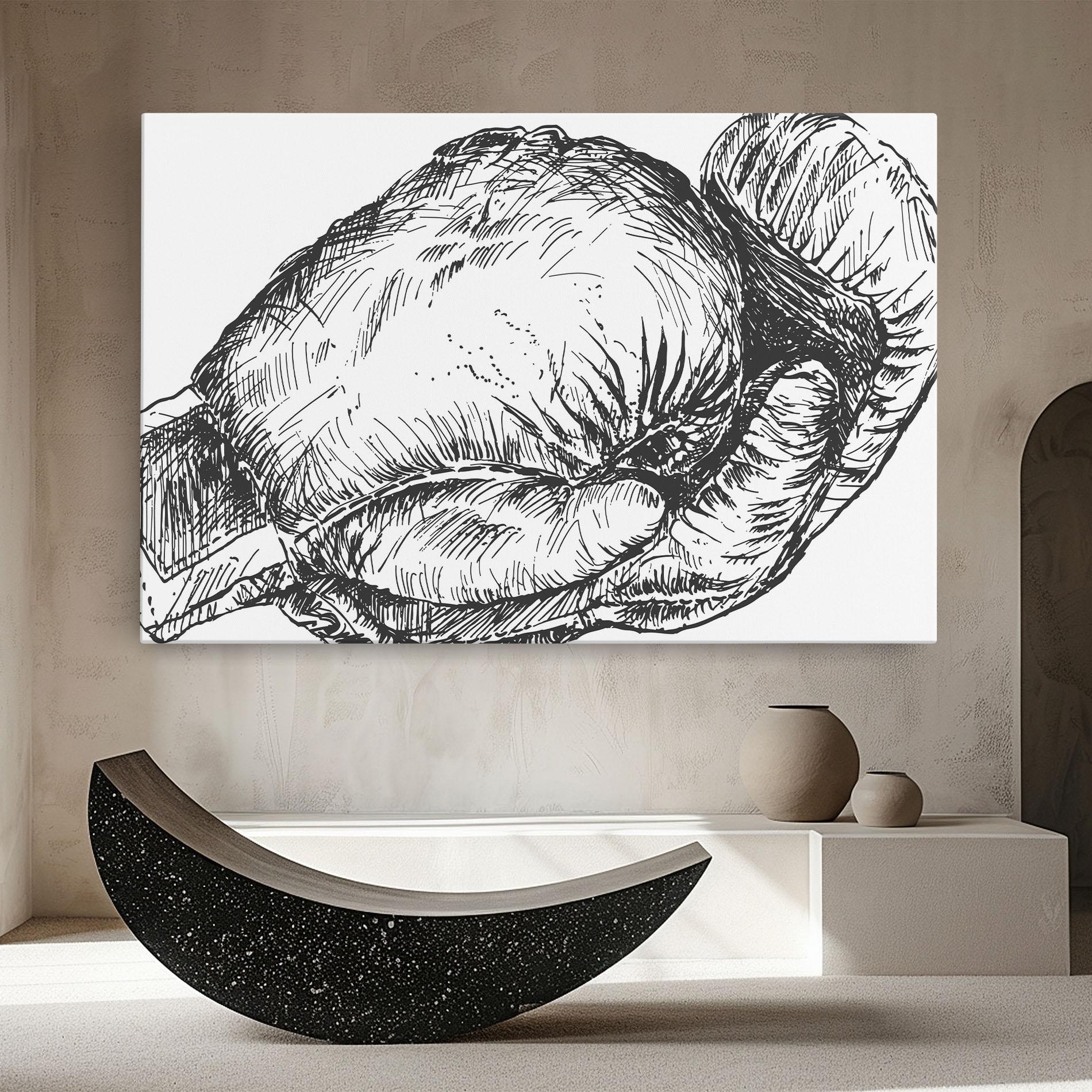 Vászonkép Grey Line Glove mockup 8