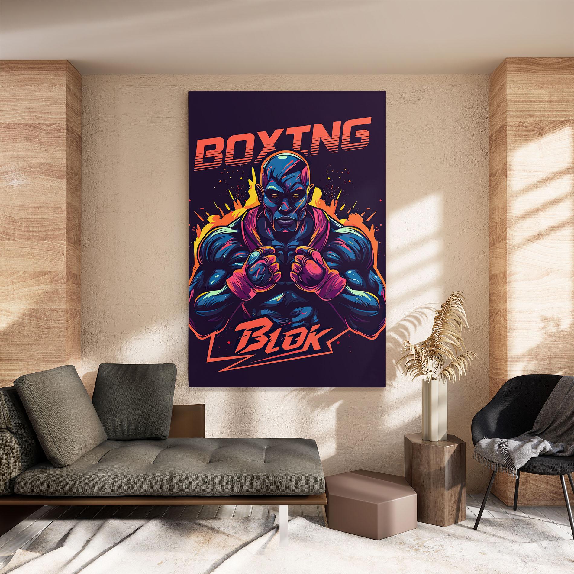 Vászonkép Boxing Blok mockup 8