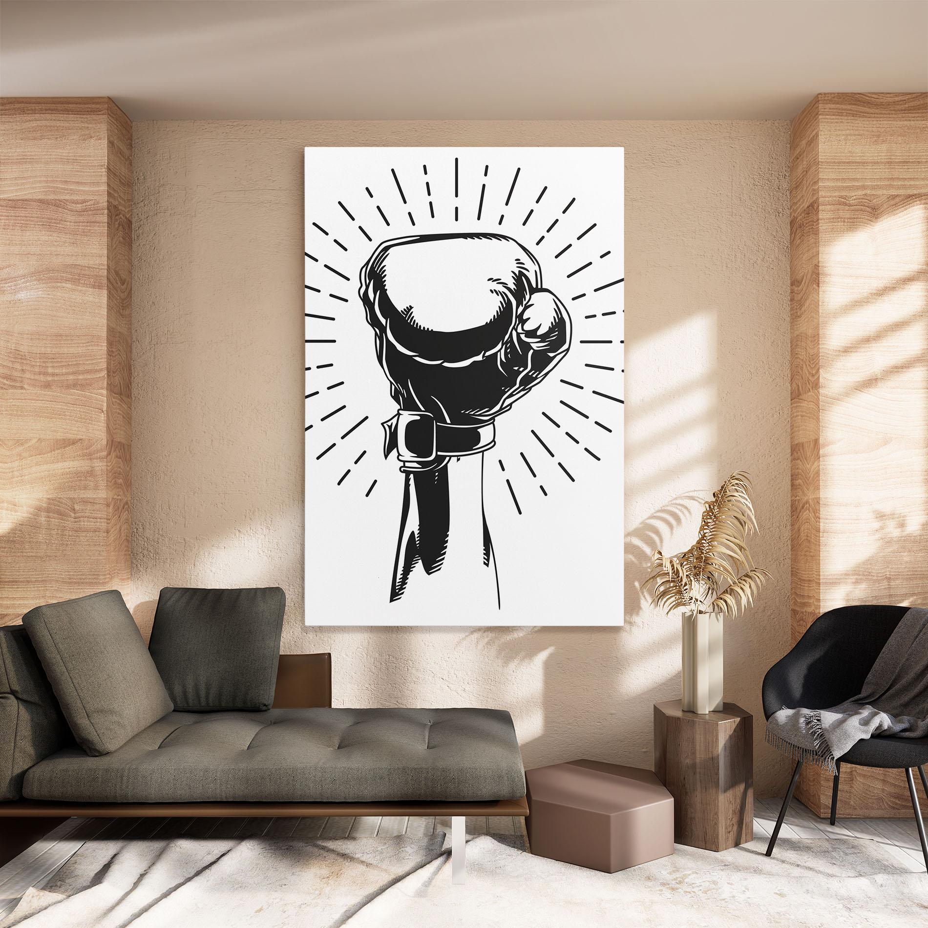 Vászonkép White Hand Boxing mockup 8