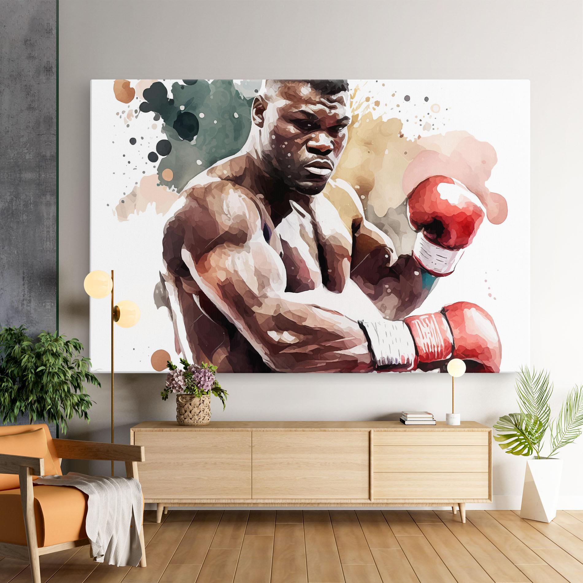 Vászonkép Boxing Cream Green mockup 9