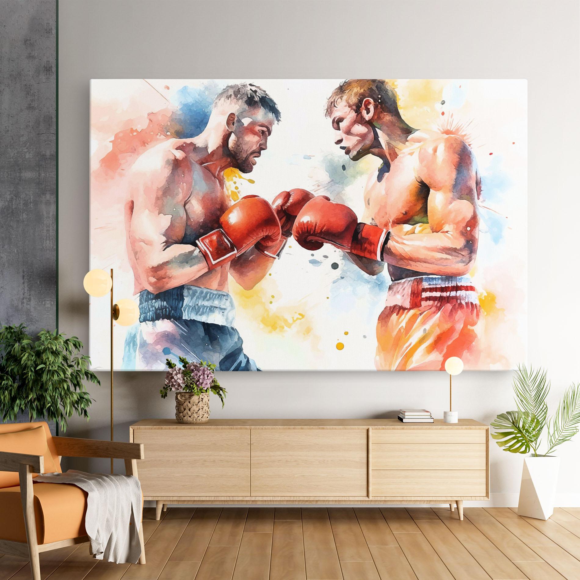 Vászonkép Boxing Match Art mockup 9