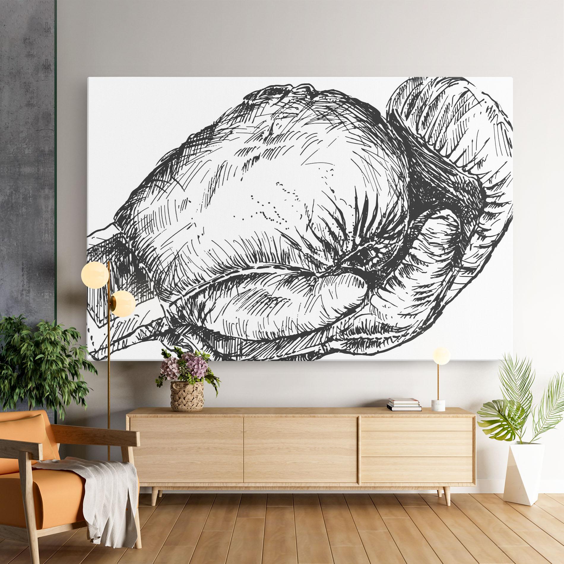 Vászonkép Grey Line Glove mockup 9