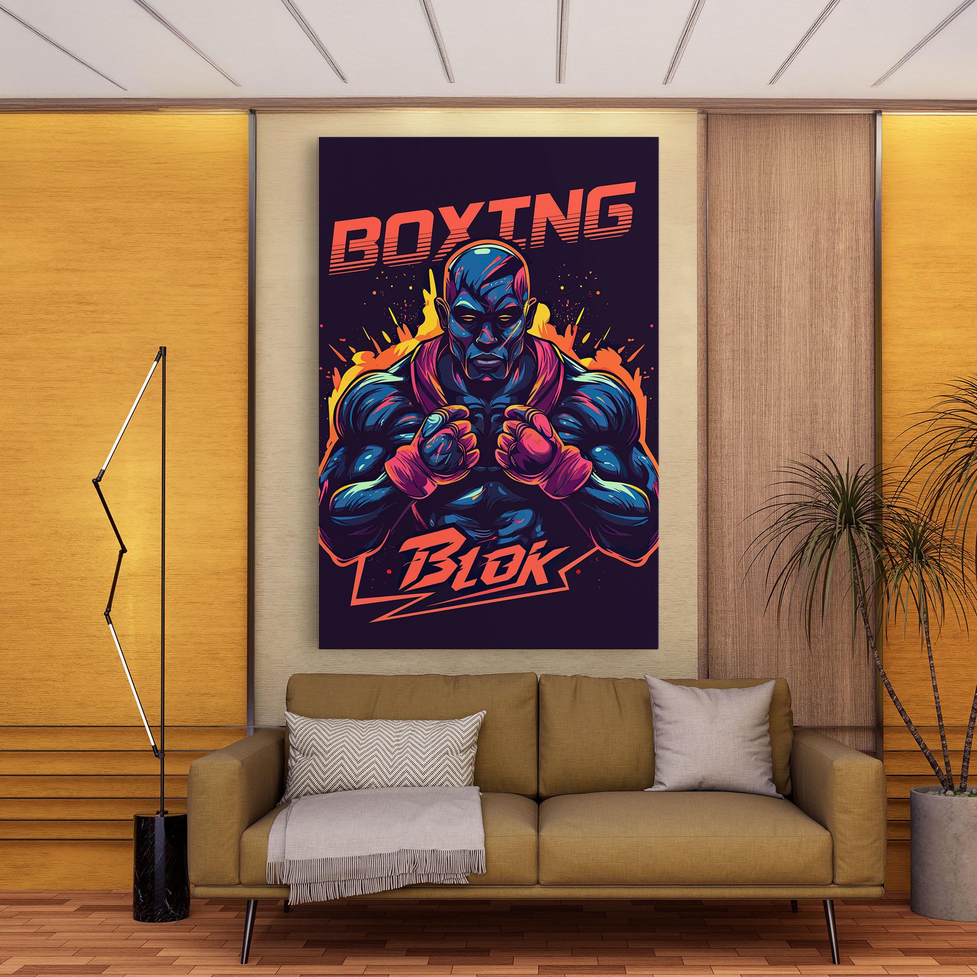 Vászonkép Boxing Blok mockup 9