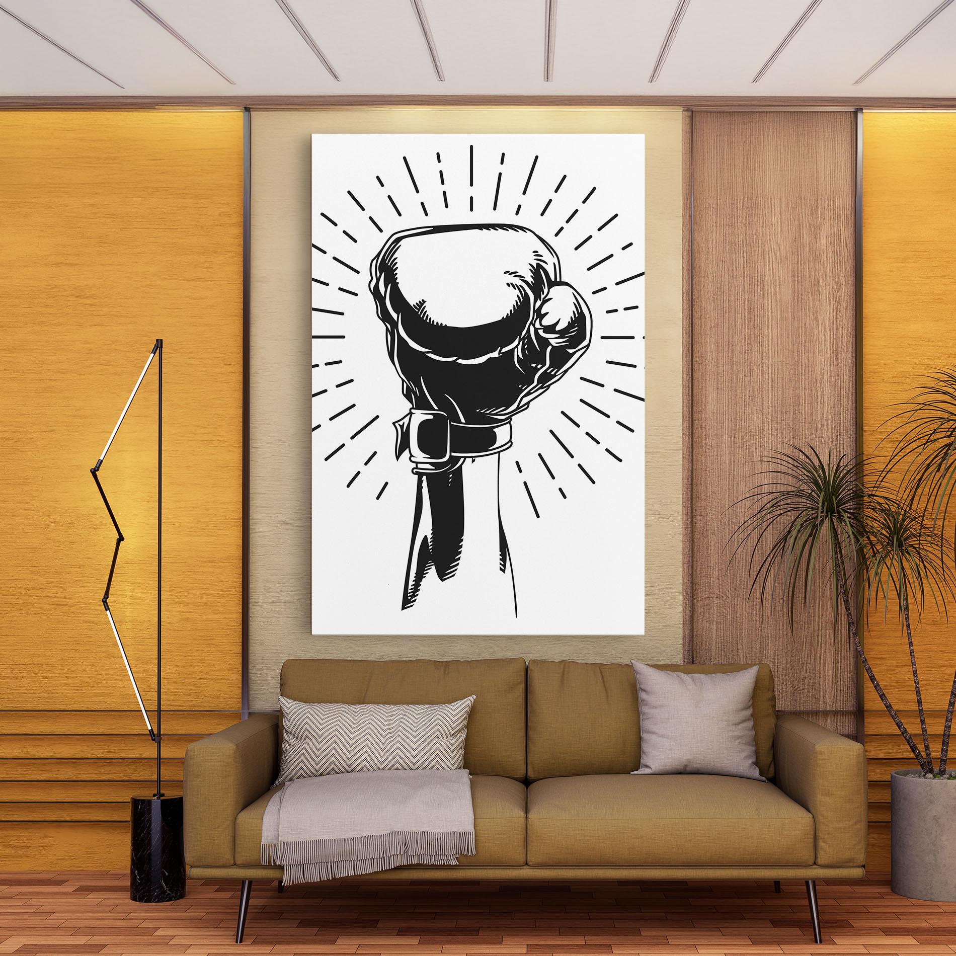 Vászonkép White Hand Boxing mockup 9