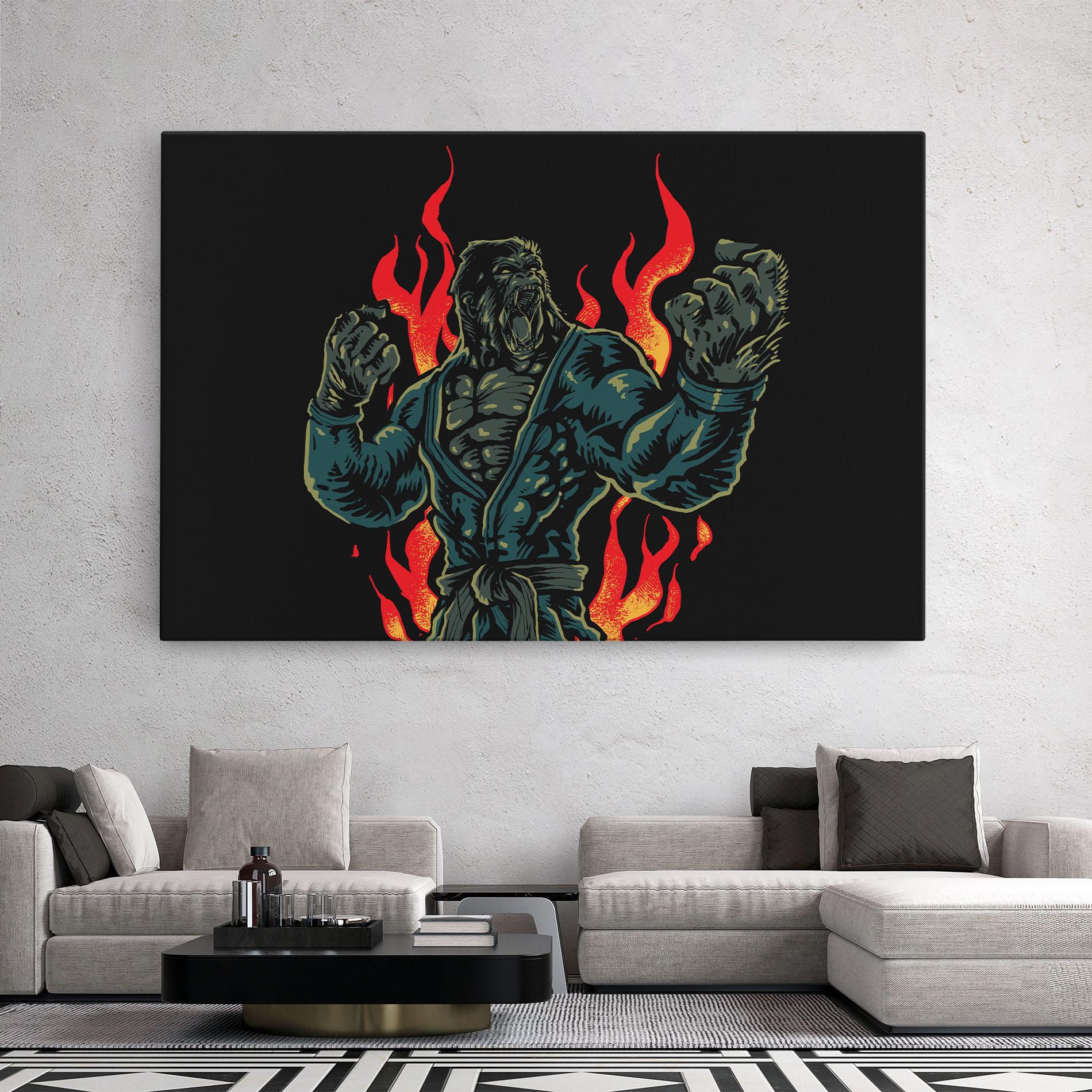 Vászonkép Gorilla Box Fighter mockup 2