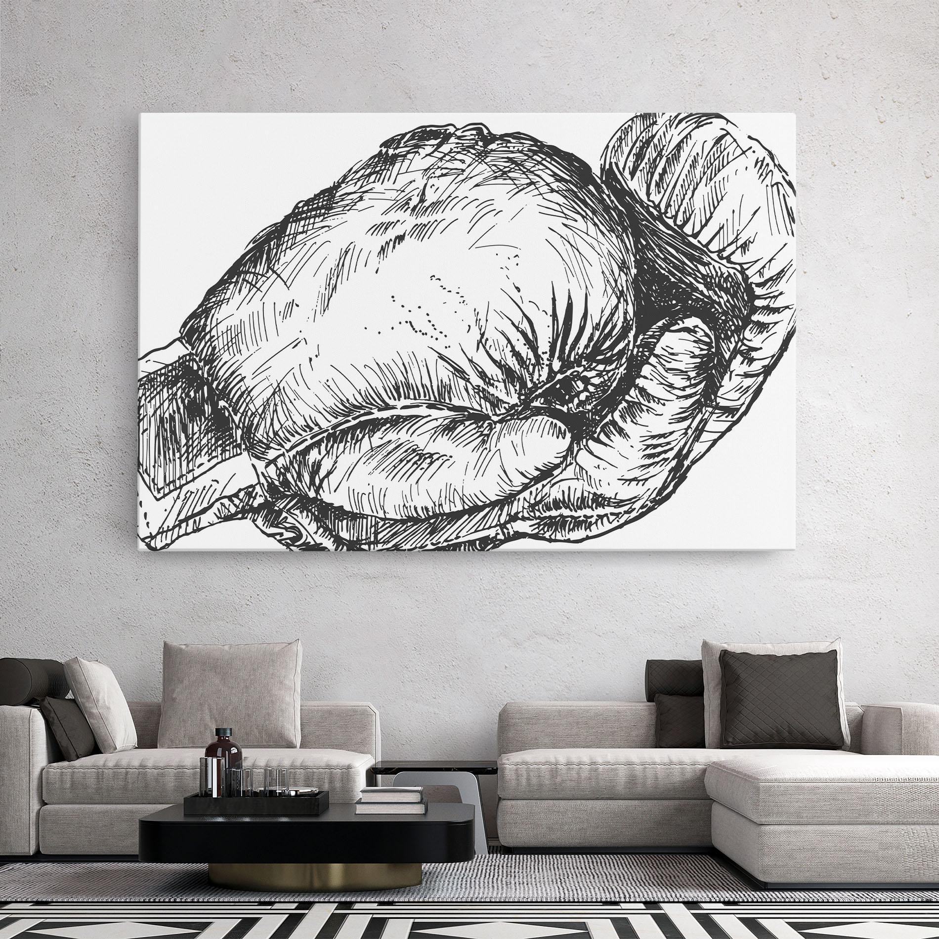 Vászonkép Grey Line Glove mockup 2