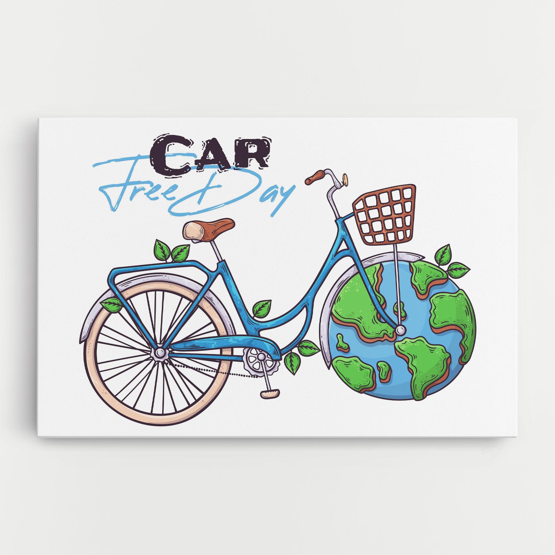 Vászonkép Free Day Bike mockup 0