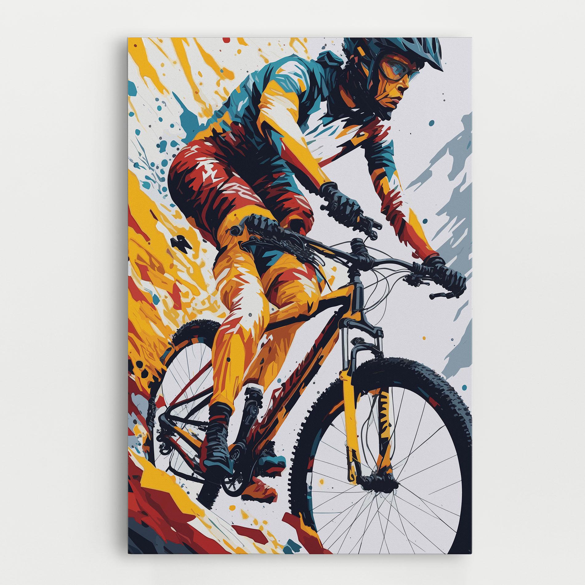 Vászonkép Yellow Bike Art mockup 0