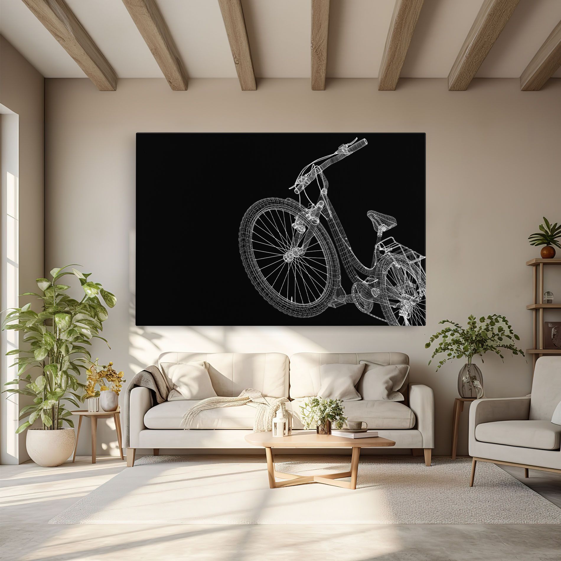3d Bike Model On Black mockup 6