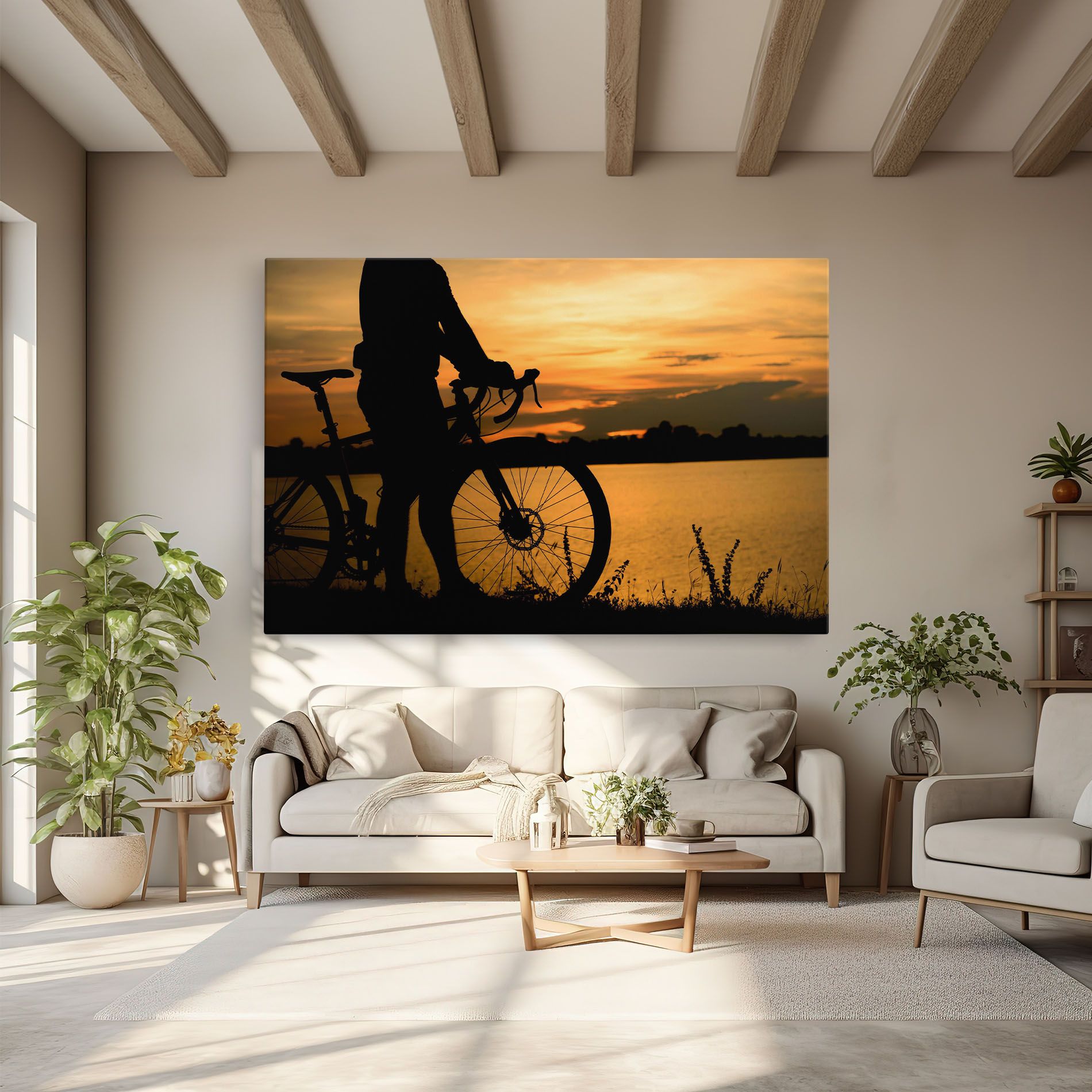 Bicycle Sunset Silhouette mockup 6