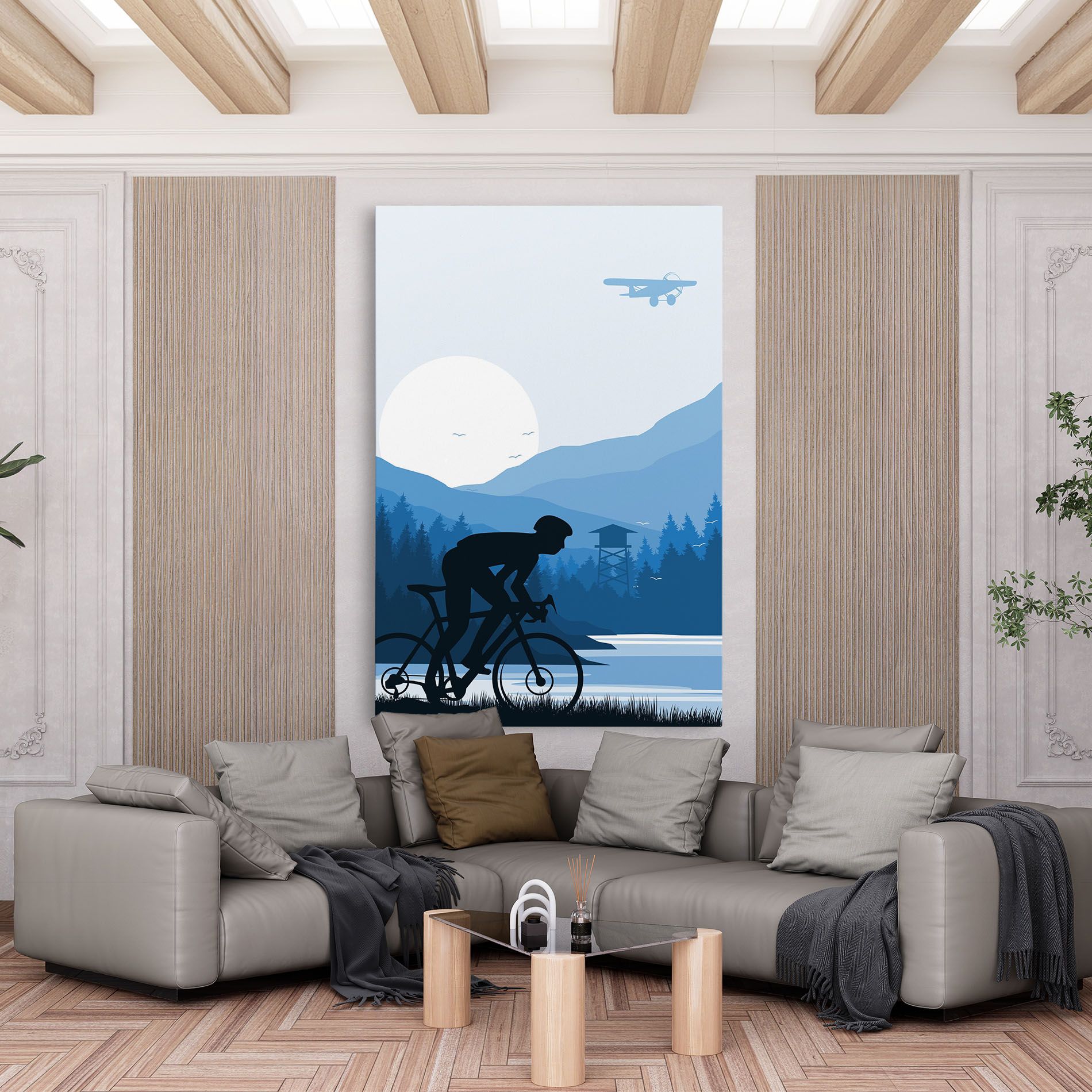 Blue Light Bike mockup 6