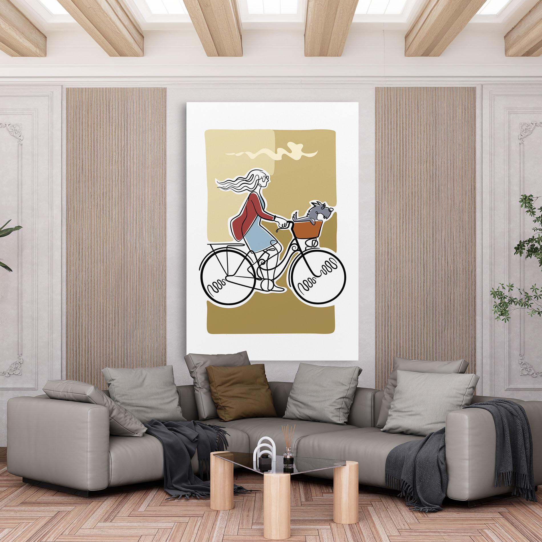 Vászonkép Dog On Bike mockup 6