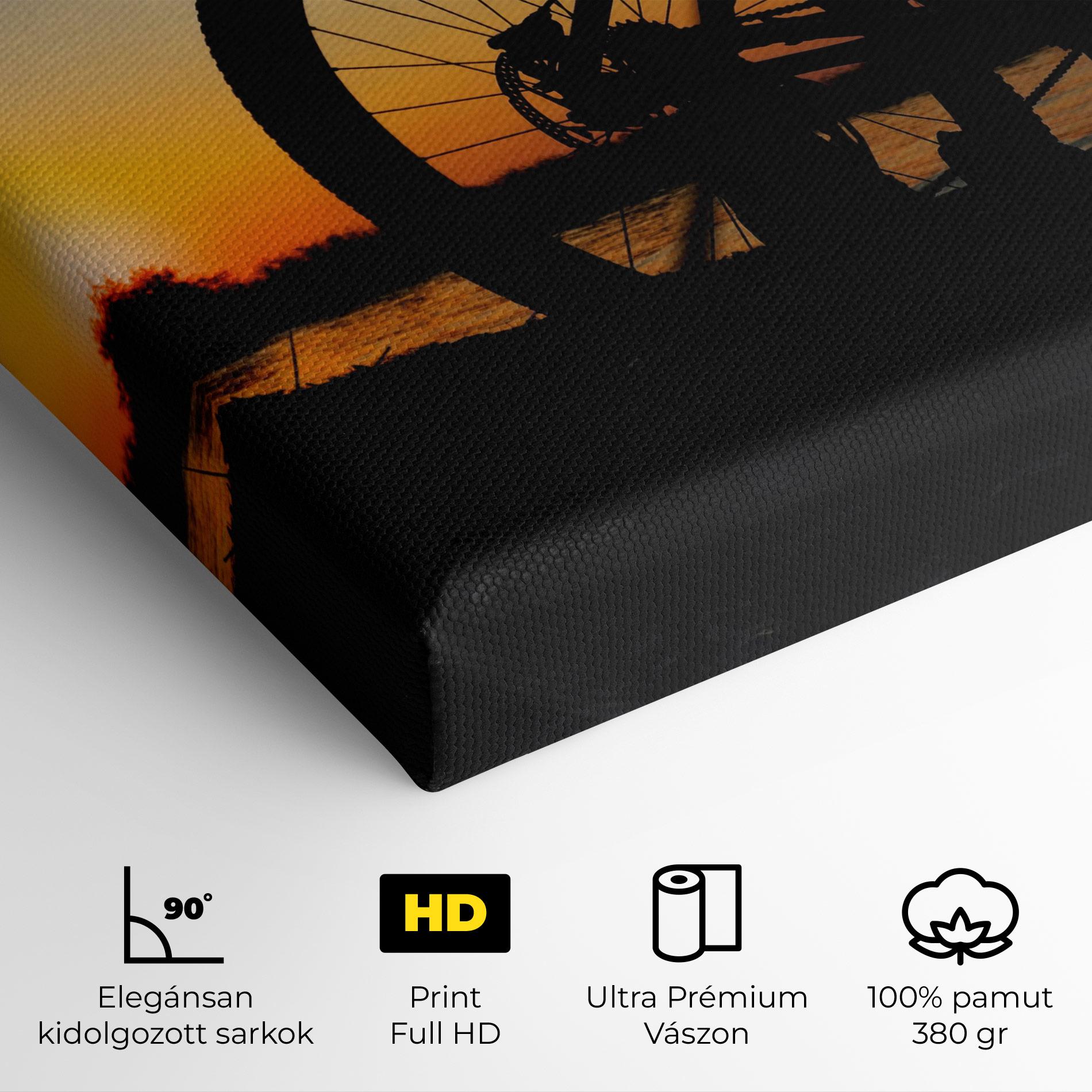 Vászonkép Beach Bike Silhouette mockup 4