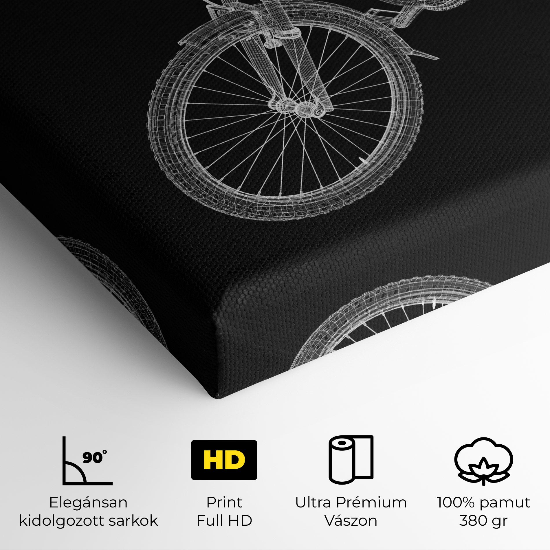 Vászonkép Bicycle 3d Model mockup 4