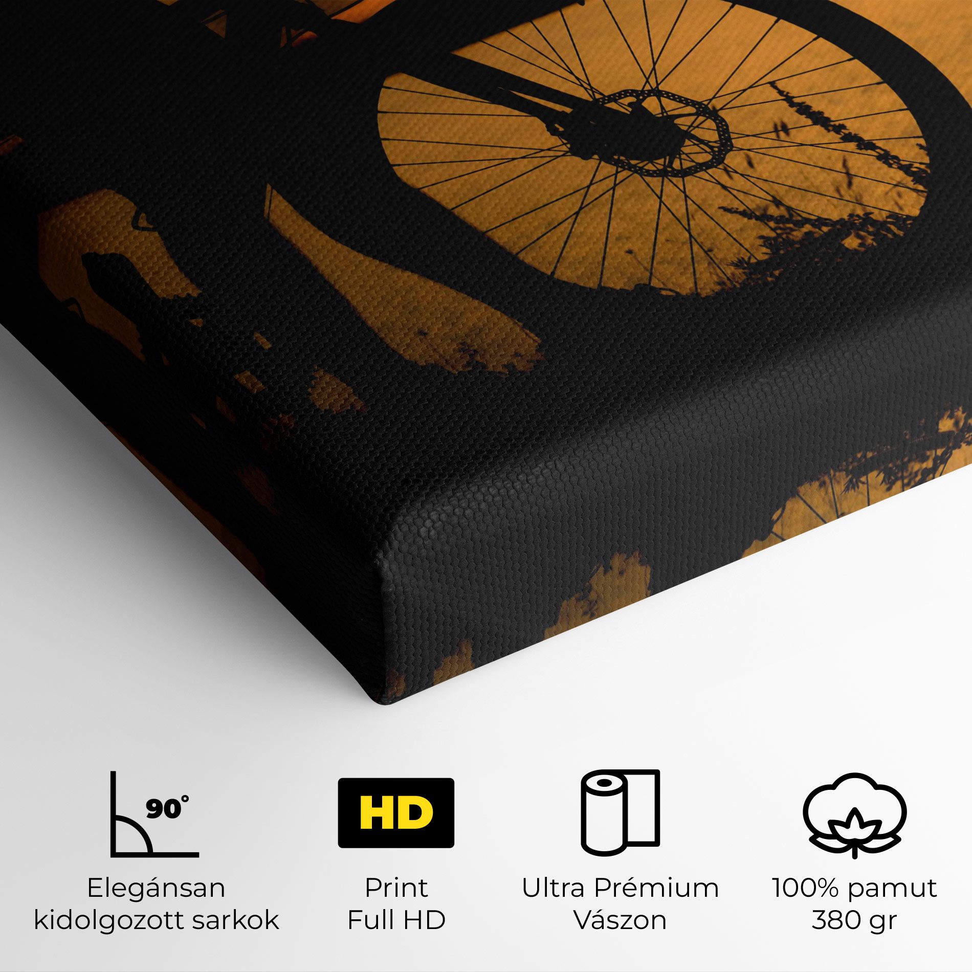 Bicycle Sunset Silhouette mockup 4