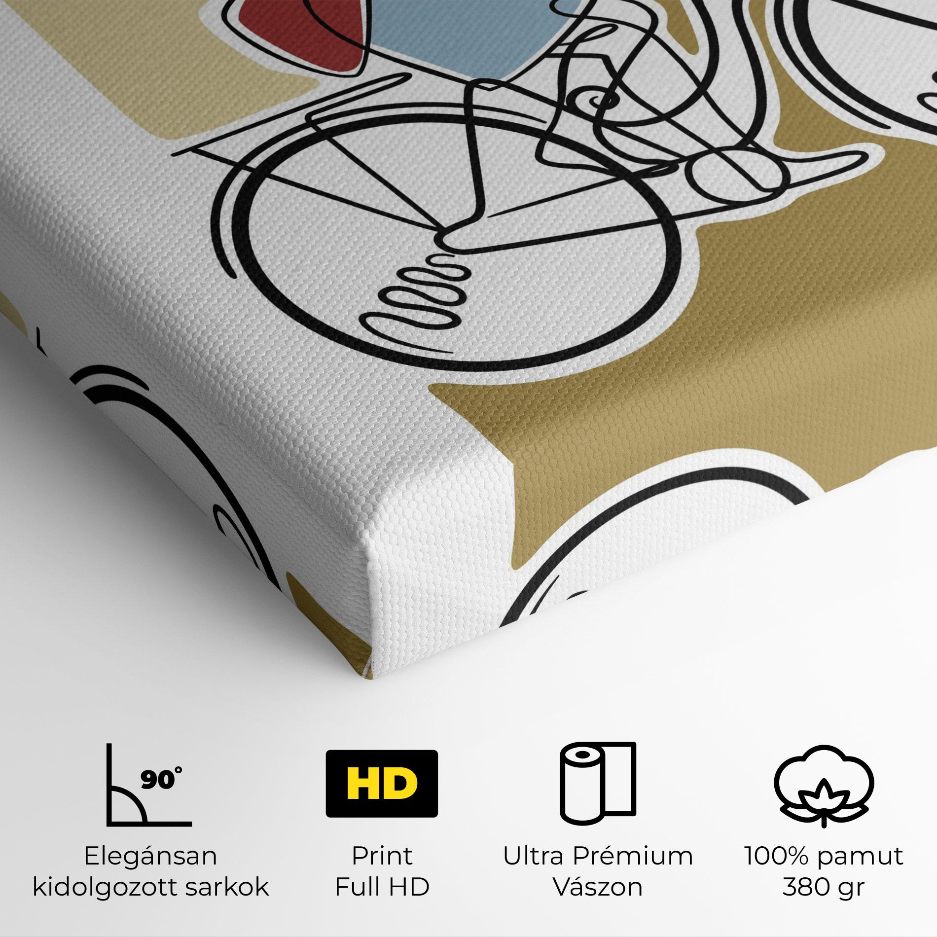 Vászonkép Dog On Bike mockup 4