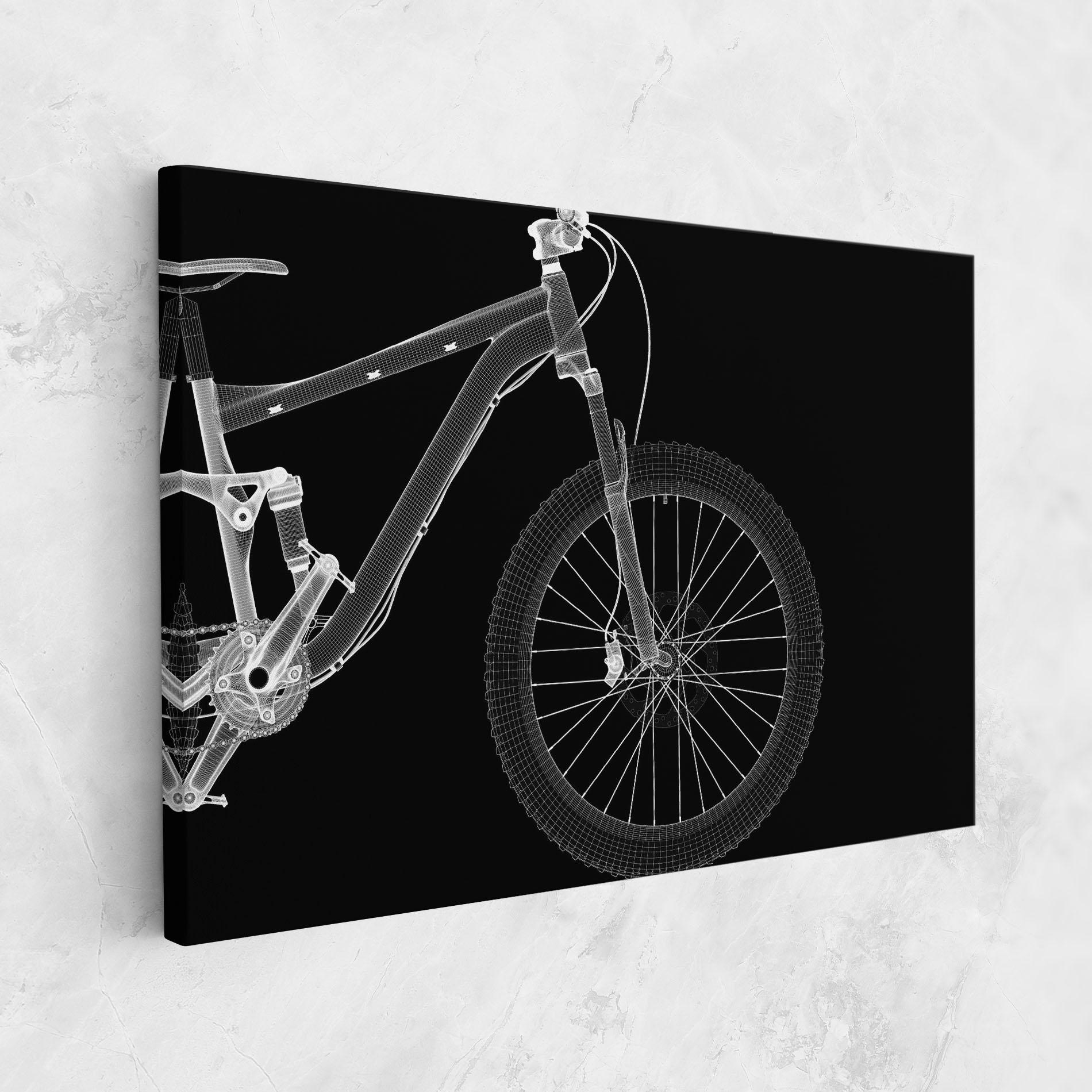 Vászonkép 3d White Model Bike mockup 1
