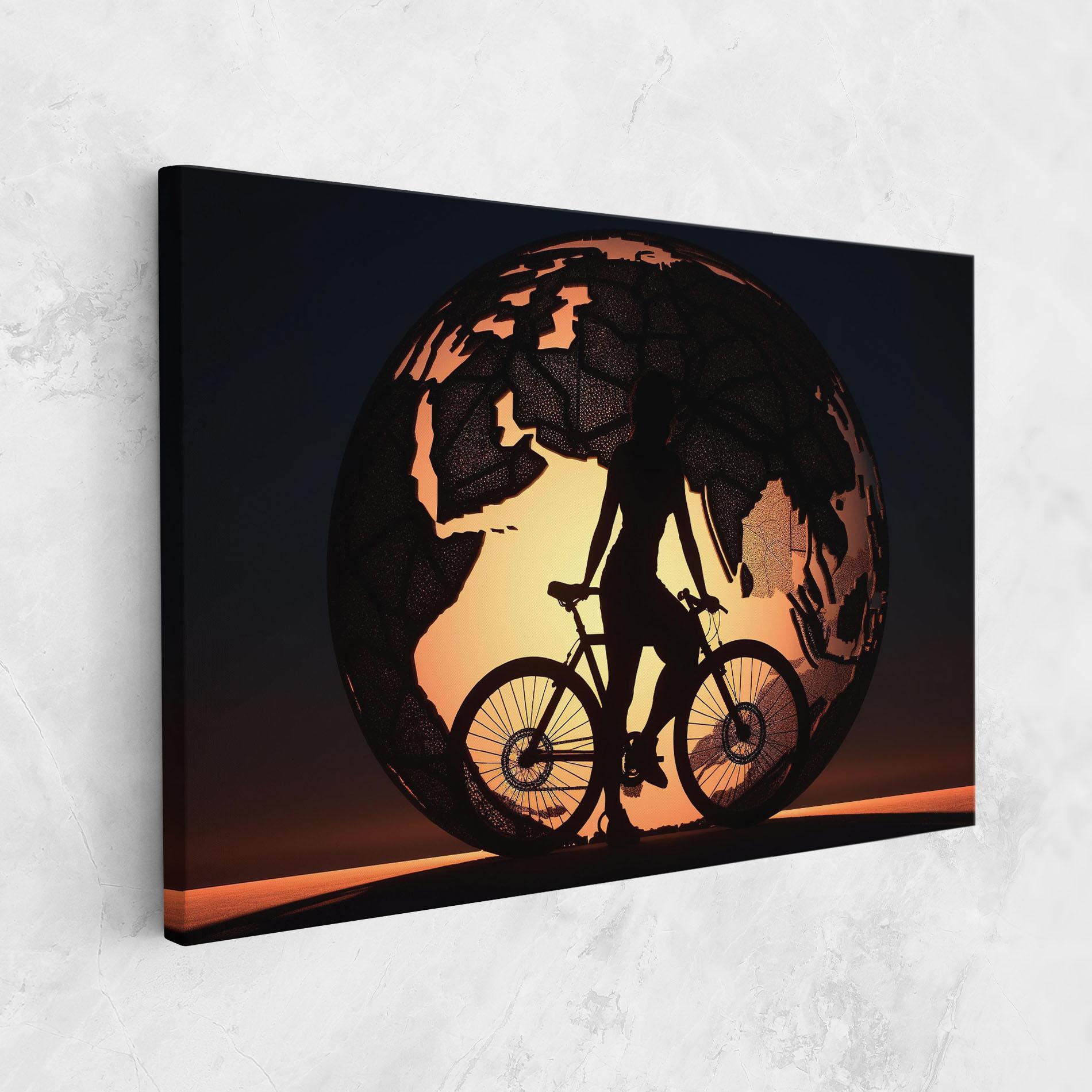Vászonkép Globe Riding World mockup 1
