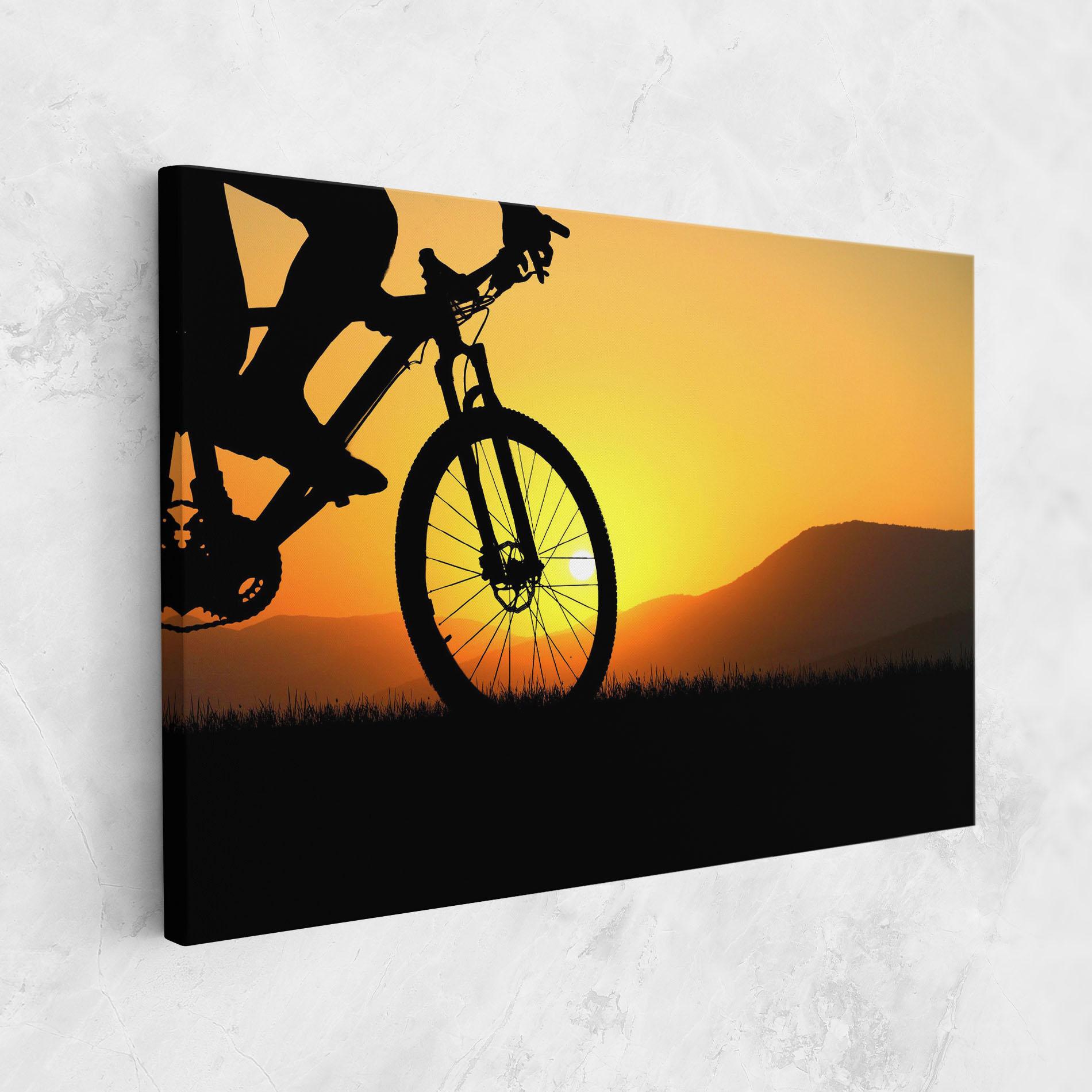 Vászonkép Mtb Silhouette View mockup 1