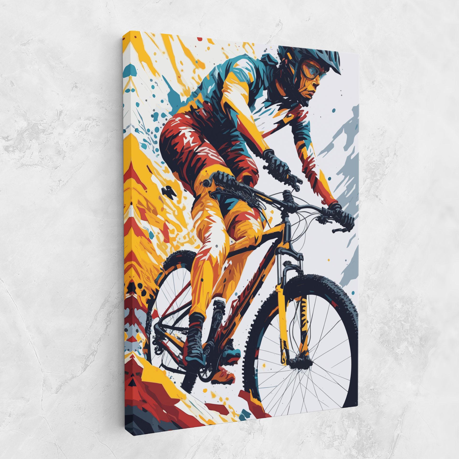 Vászonkép Yellow Bike Art mockup 1