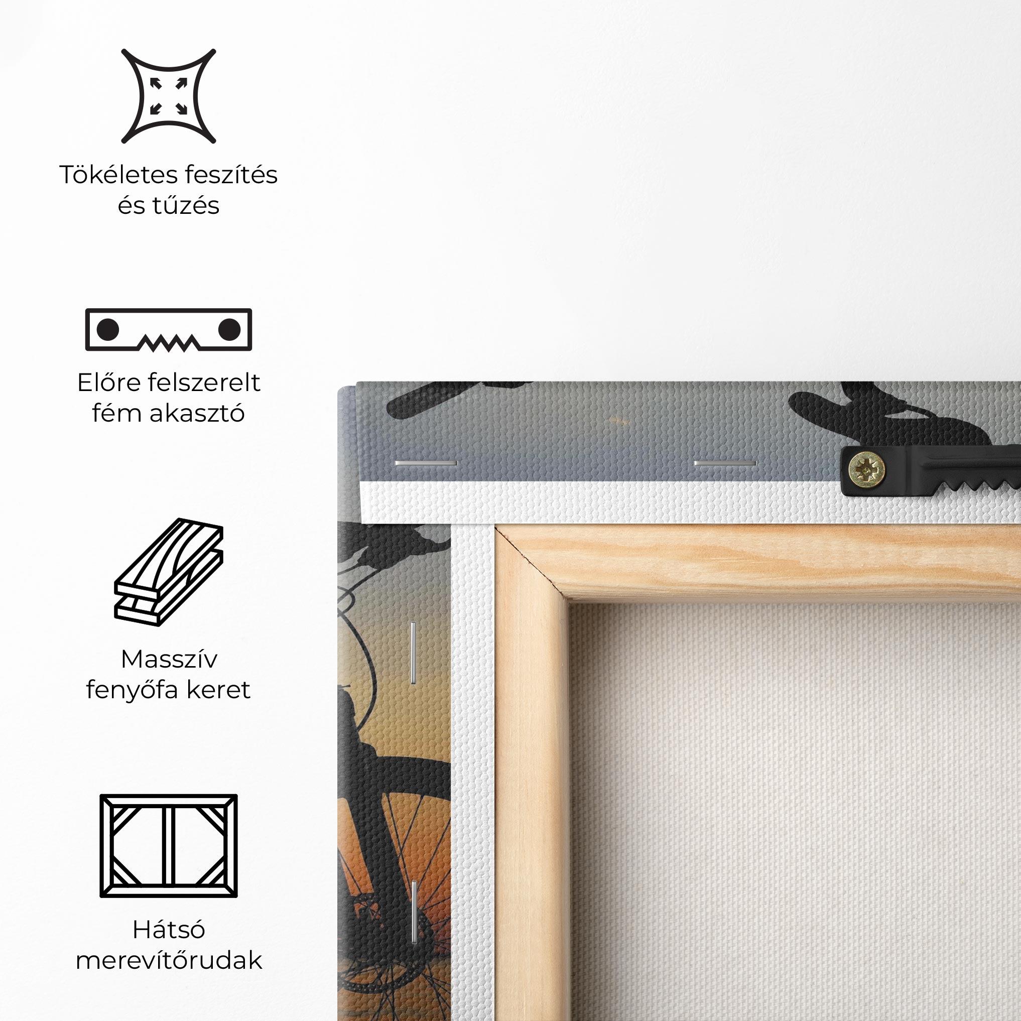 Vászonkép Beach Bike Silhouette mockup 5