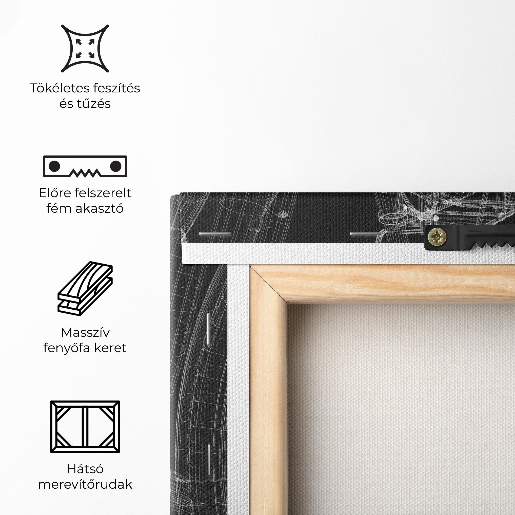 Vászonkép Bike Wire Model 3d mockup 5