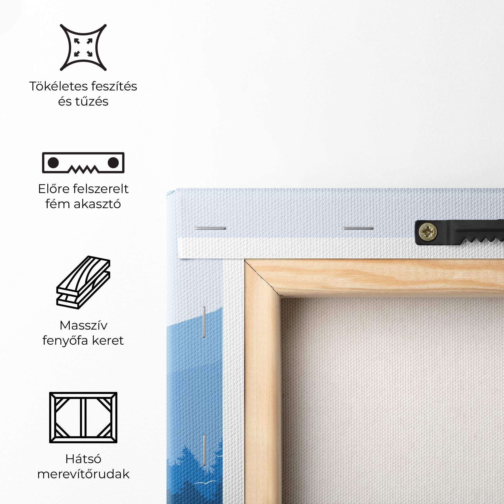 Vászonkép Blue Light Bike mockup 5