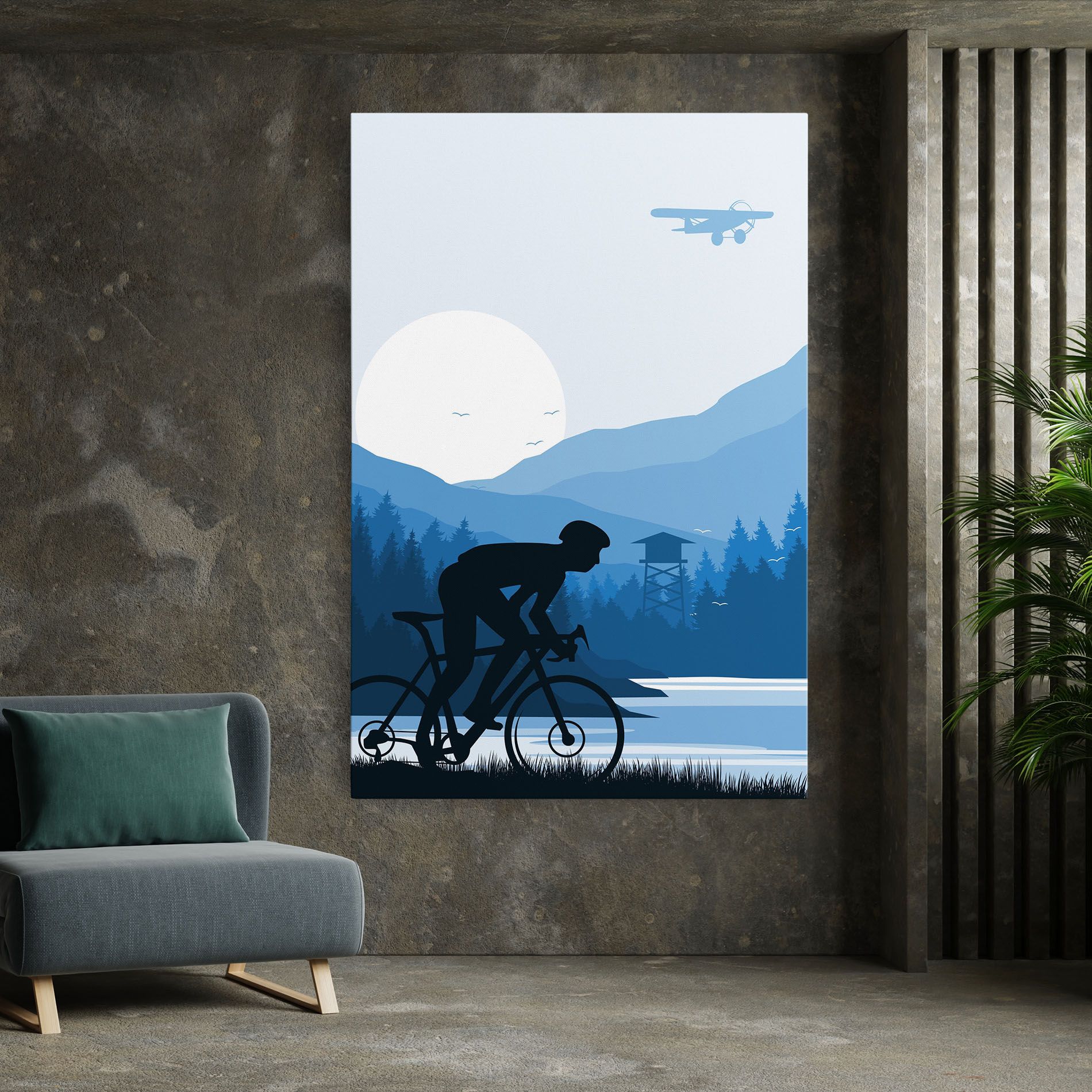 Blue Light Bike mockup 7