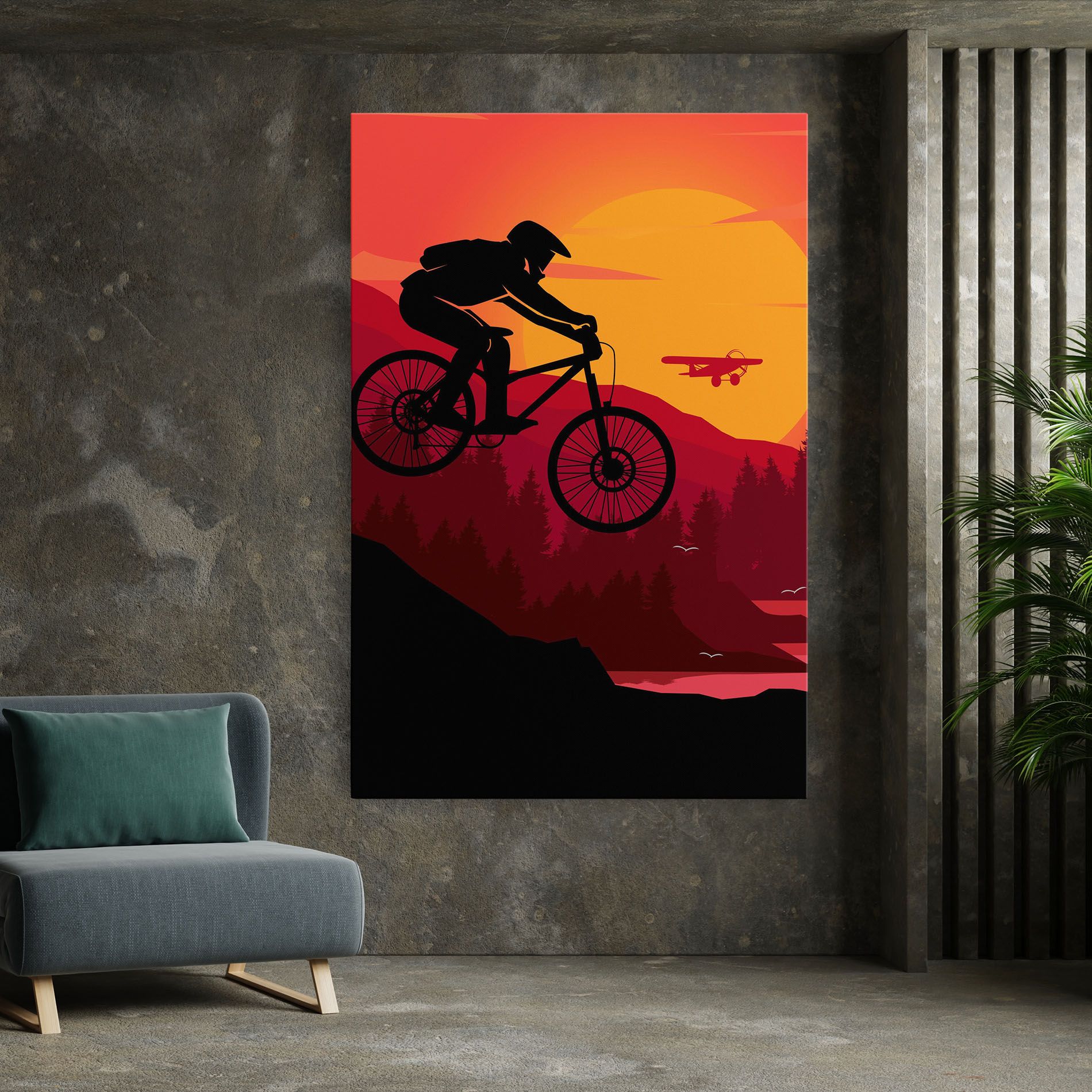 Mountain Bike Sunset mockup 7