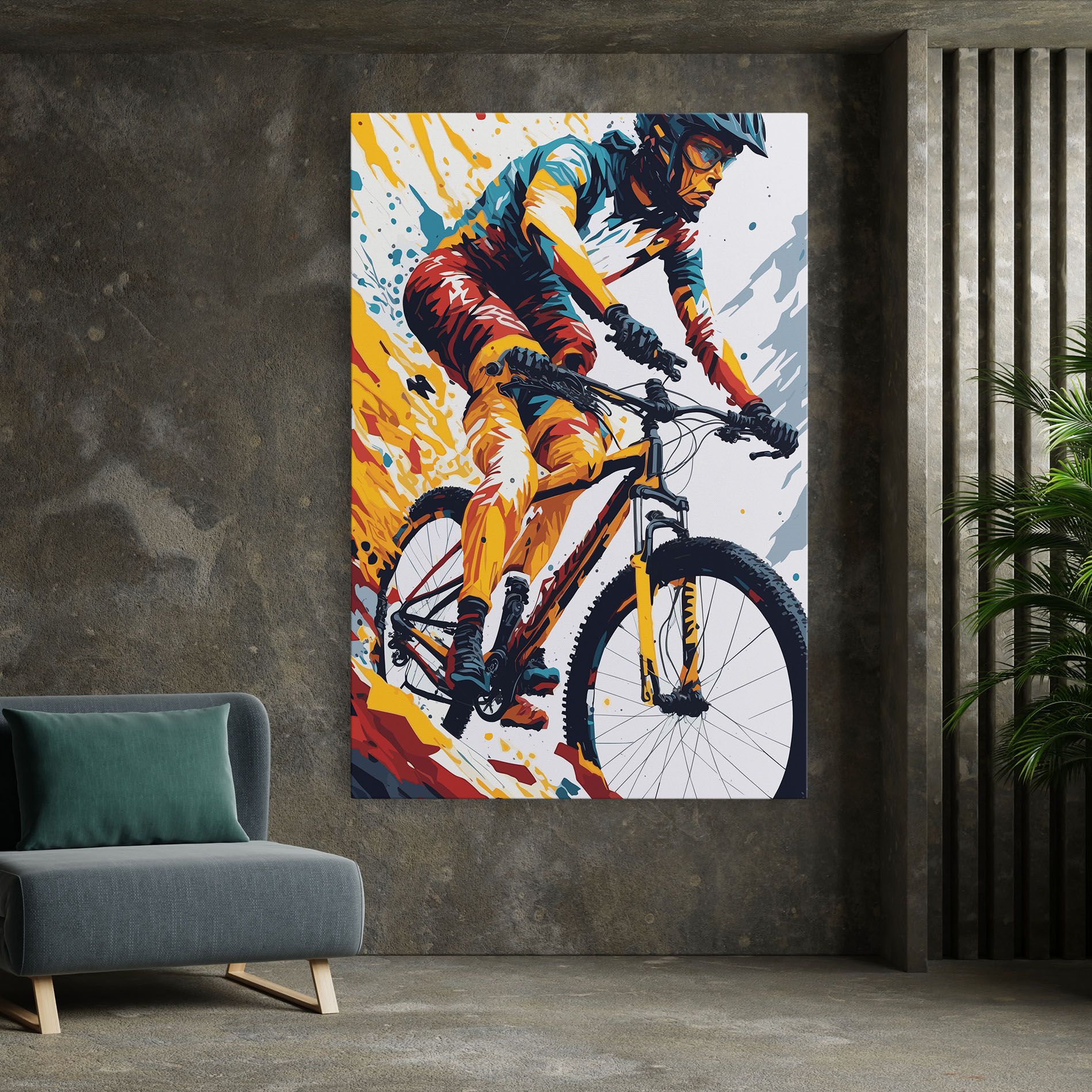 Yellow Bike Art mockup 7