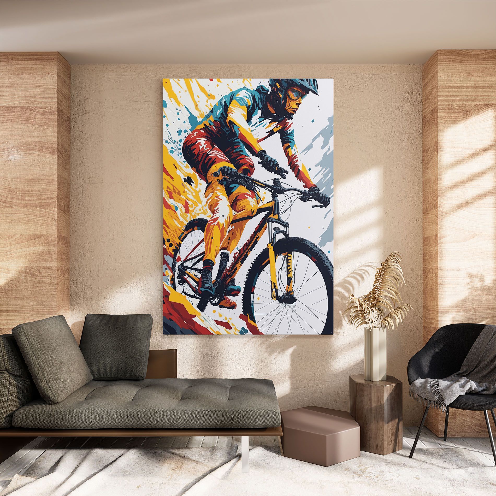Yellow Bike Art mockup 8