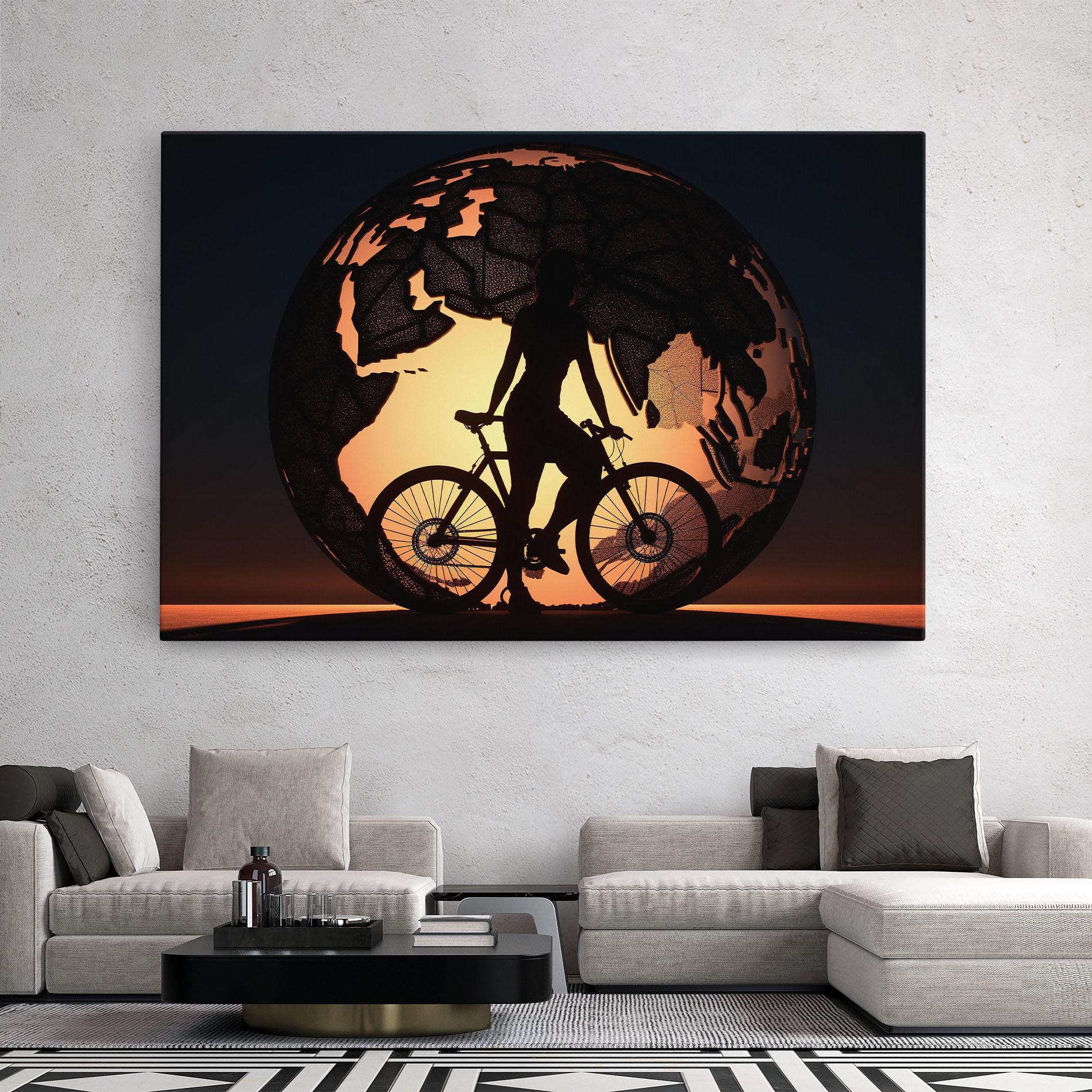Vászonkép Globe Riding World mockup 2