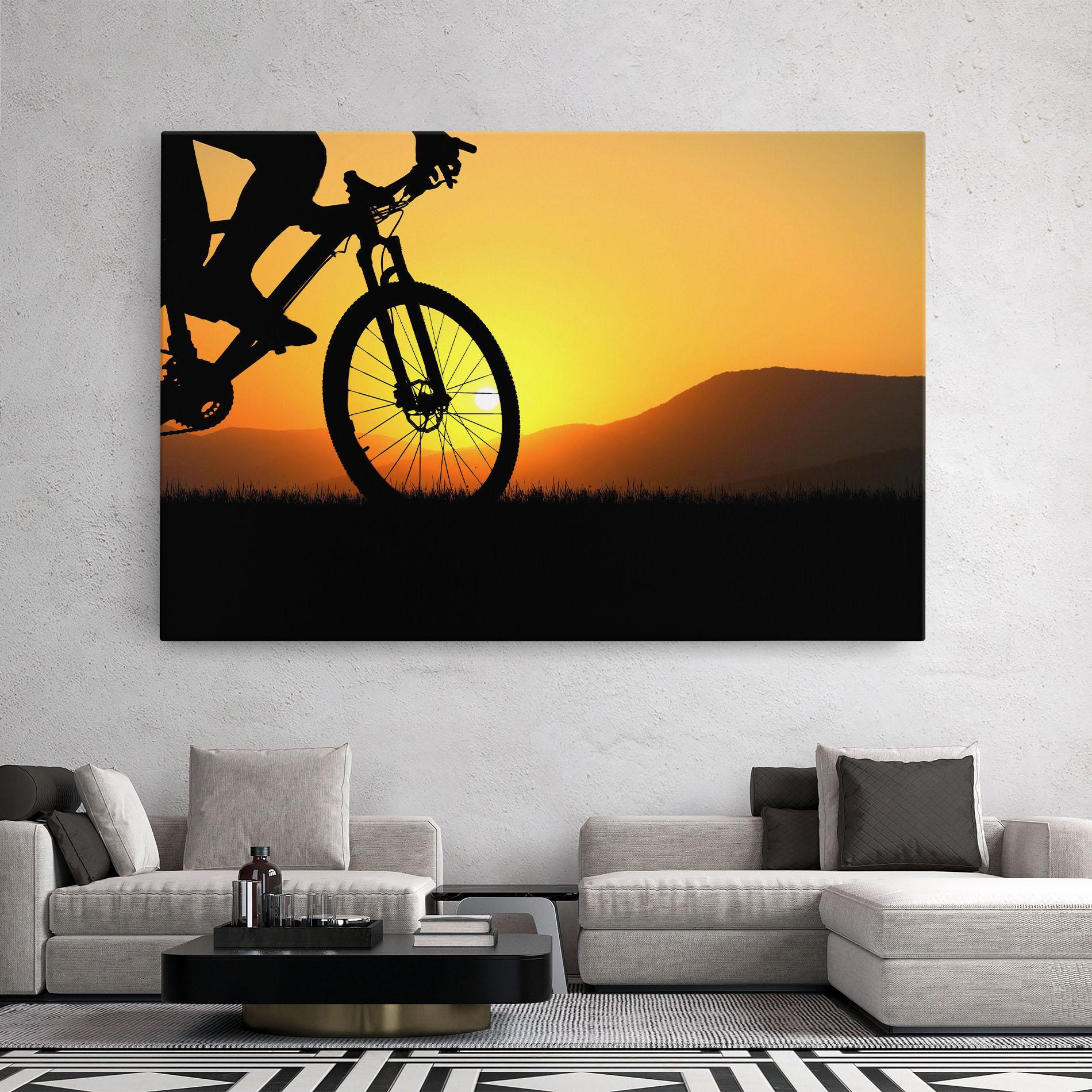 Vászonkép Mtb Silhouette View mockup 2