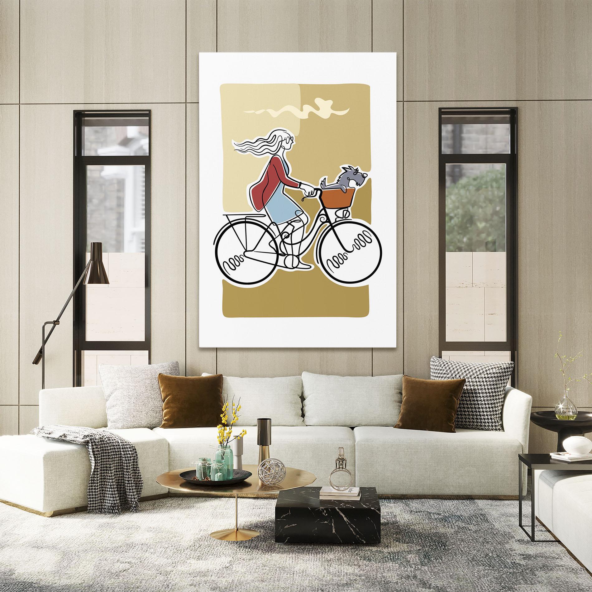 Vászonkép Dog On Bike mockup 2