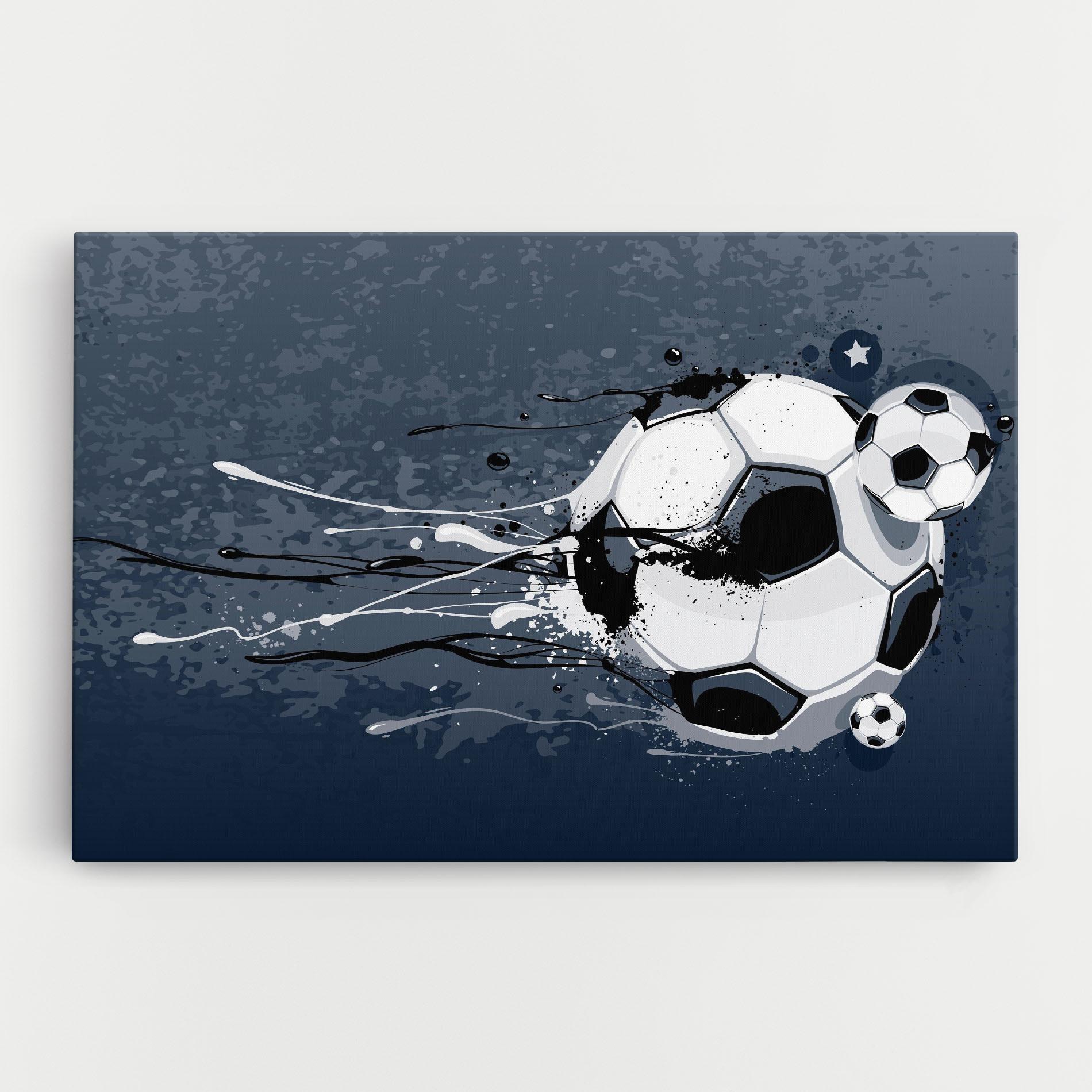 Vászonkép Blue Football mockup 0