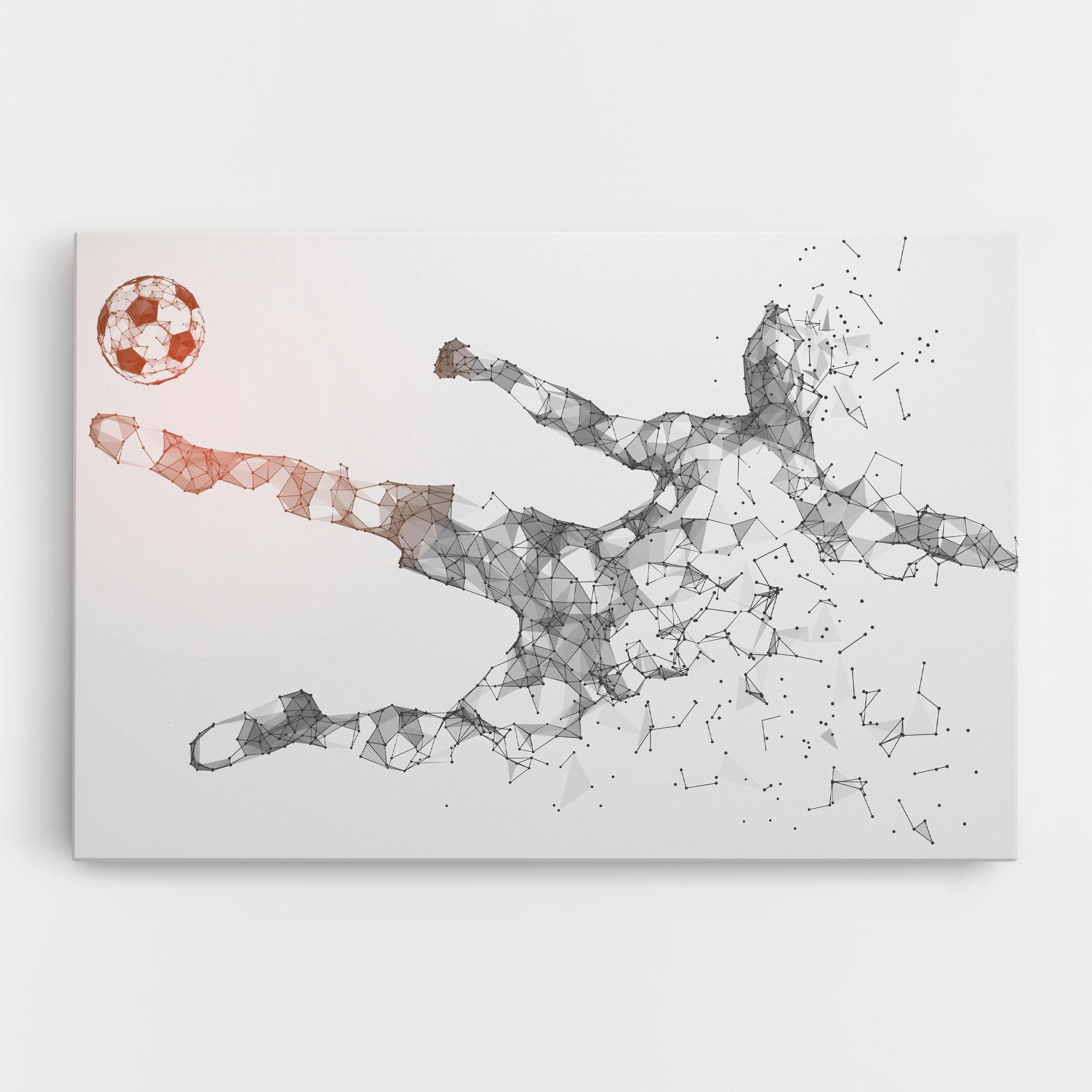 Vászonkép Football Orange Ball mockup 0