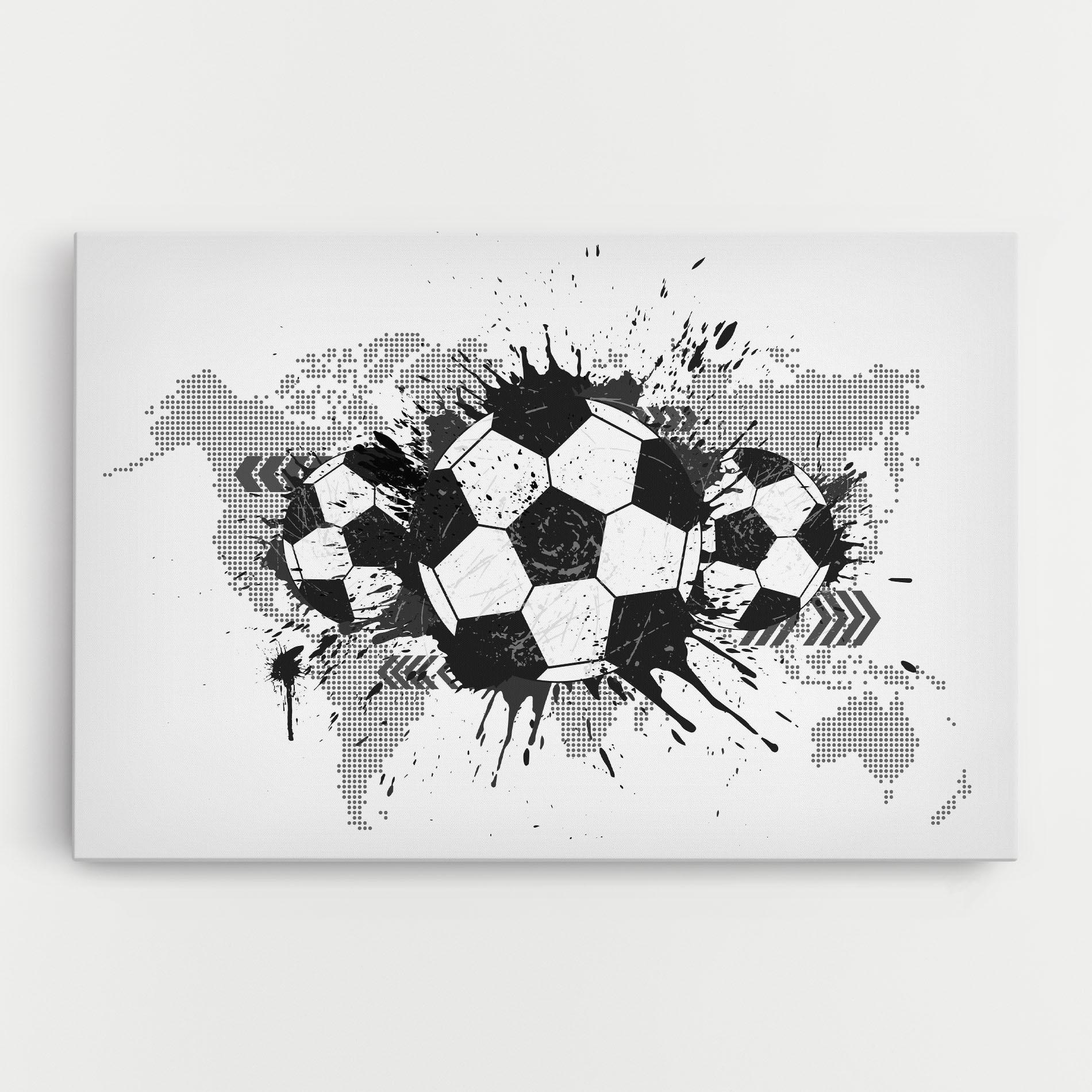 Vászonkép Grey Foodball mockup 0