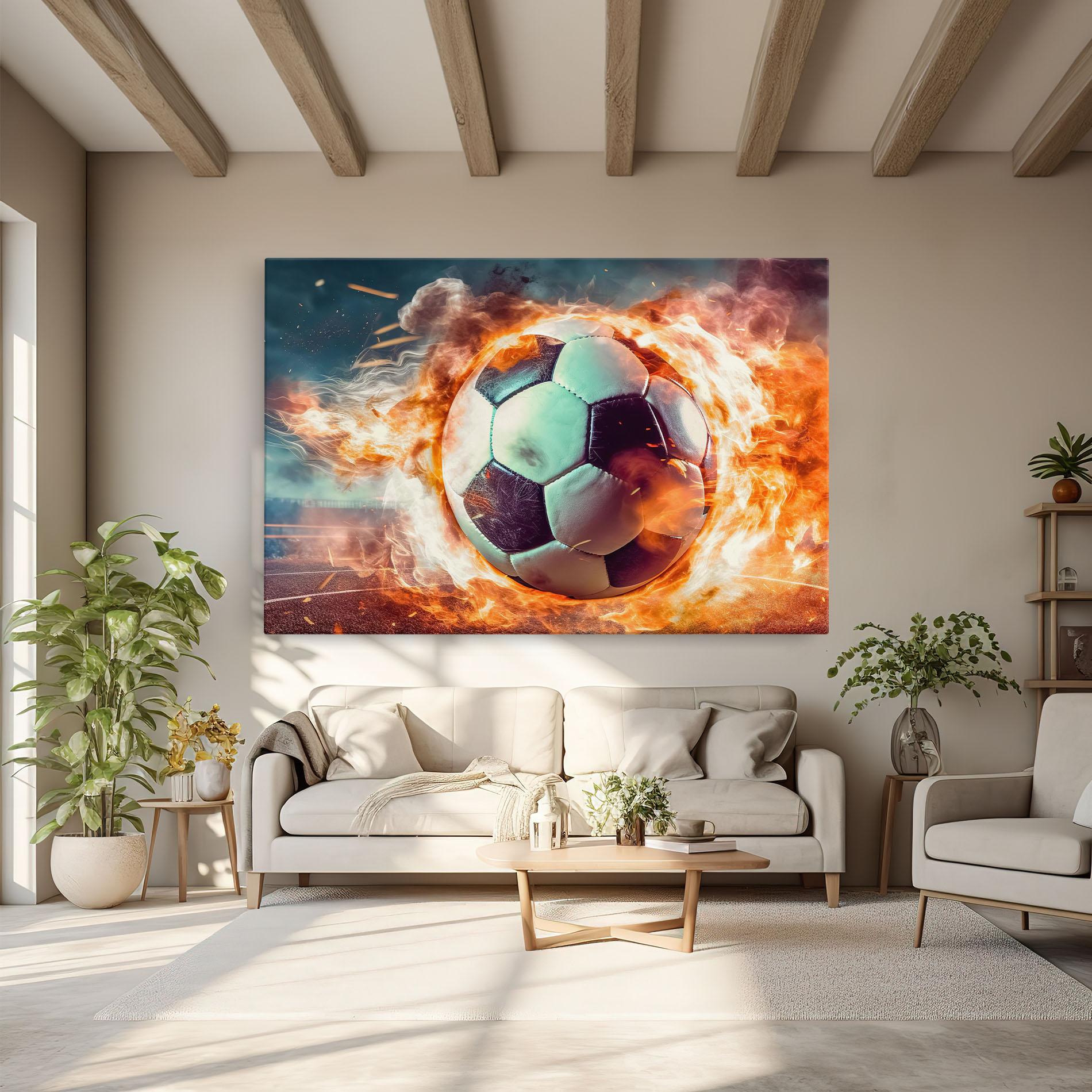 Vászonkép Football Explosion mockup 6