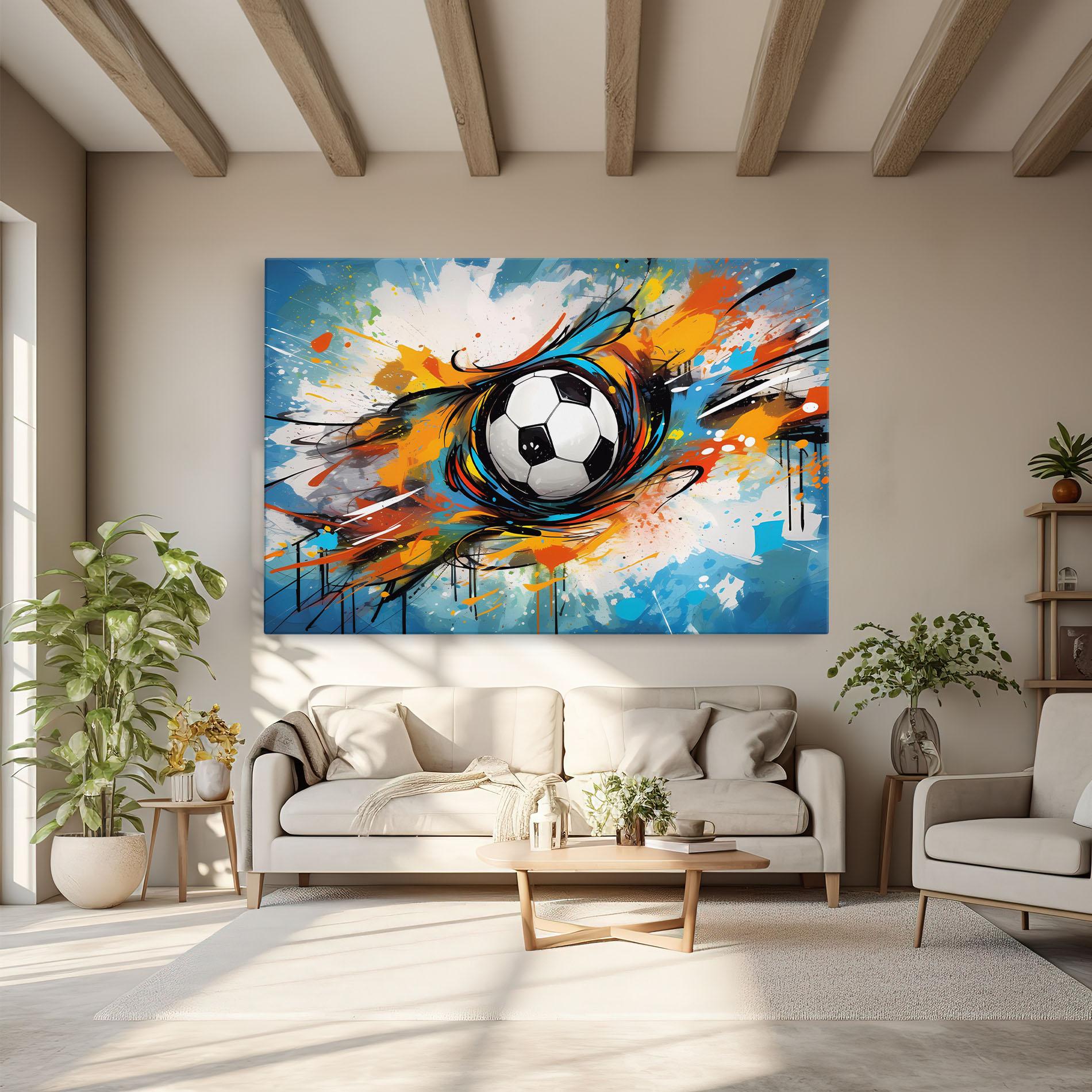 Vászonkép Football Flight Graffiti mockup 6