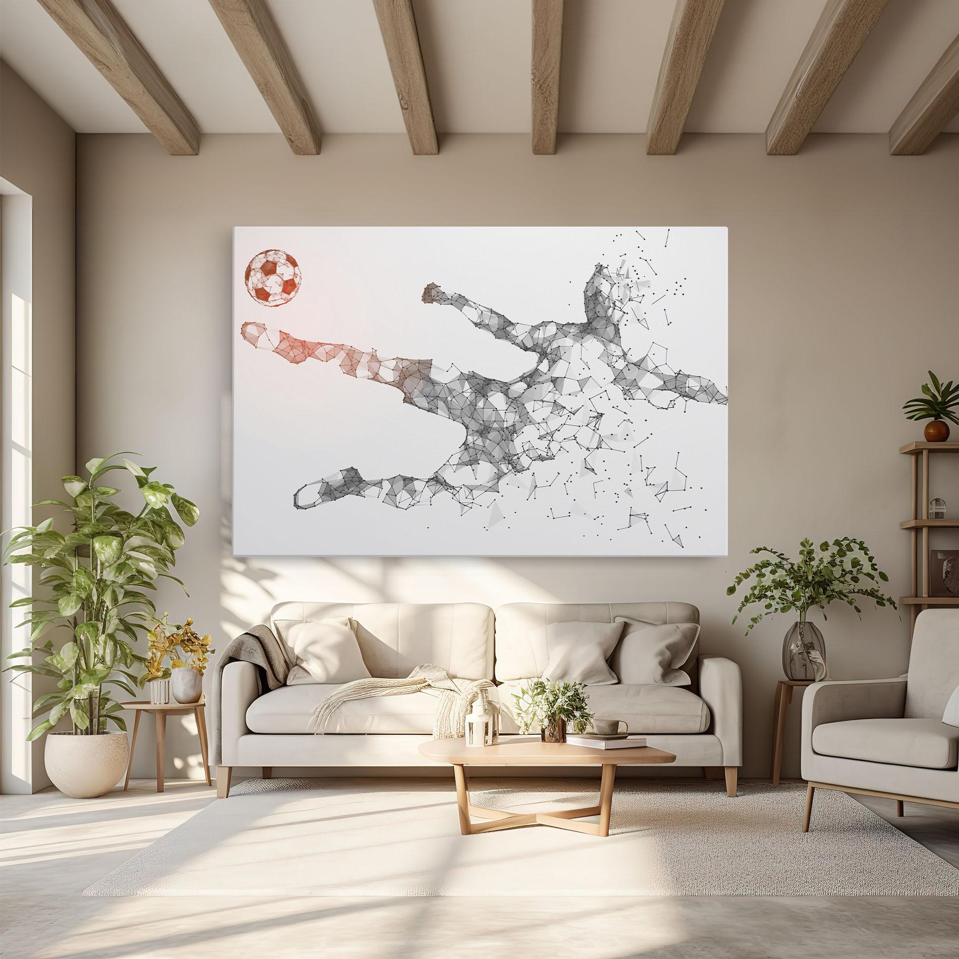 Vászonkép Football Orange Ball mockup 6