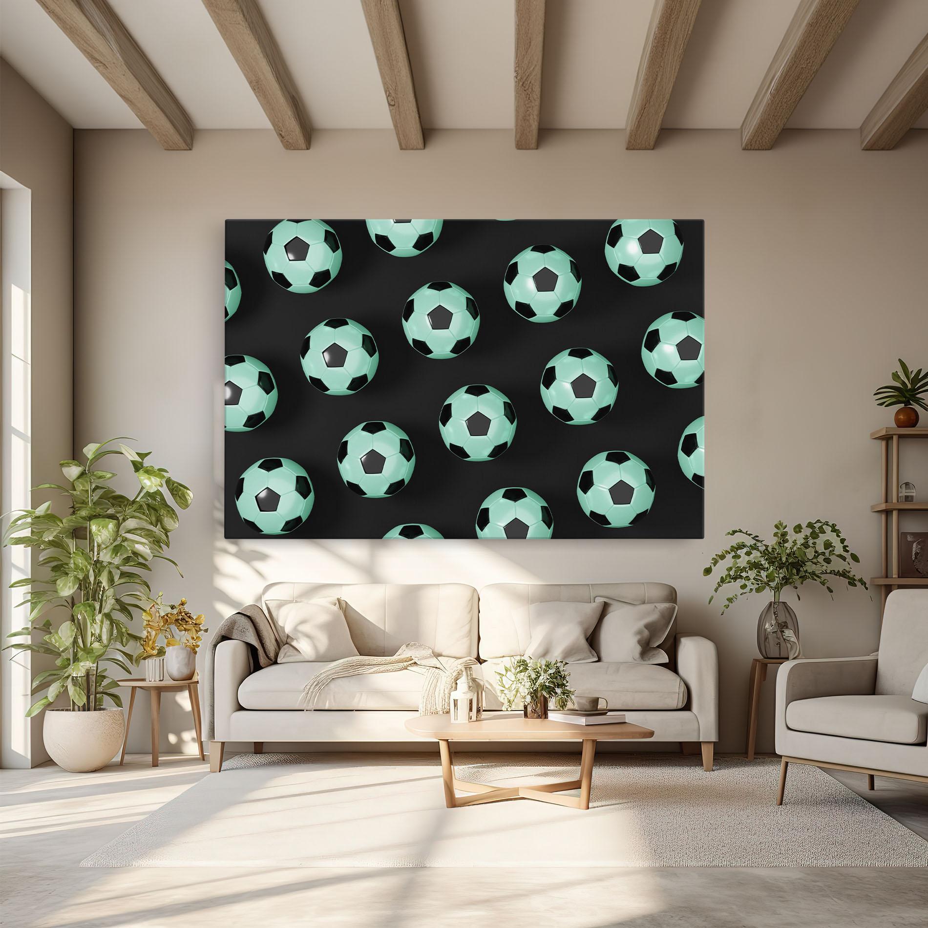 Vászonkép Green Light Football mockup 6