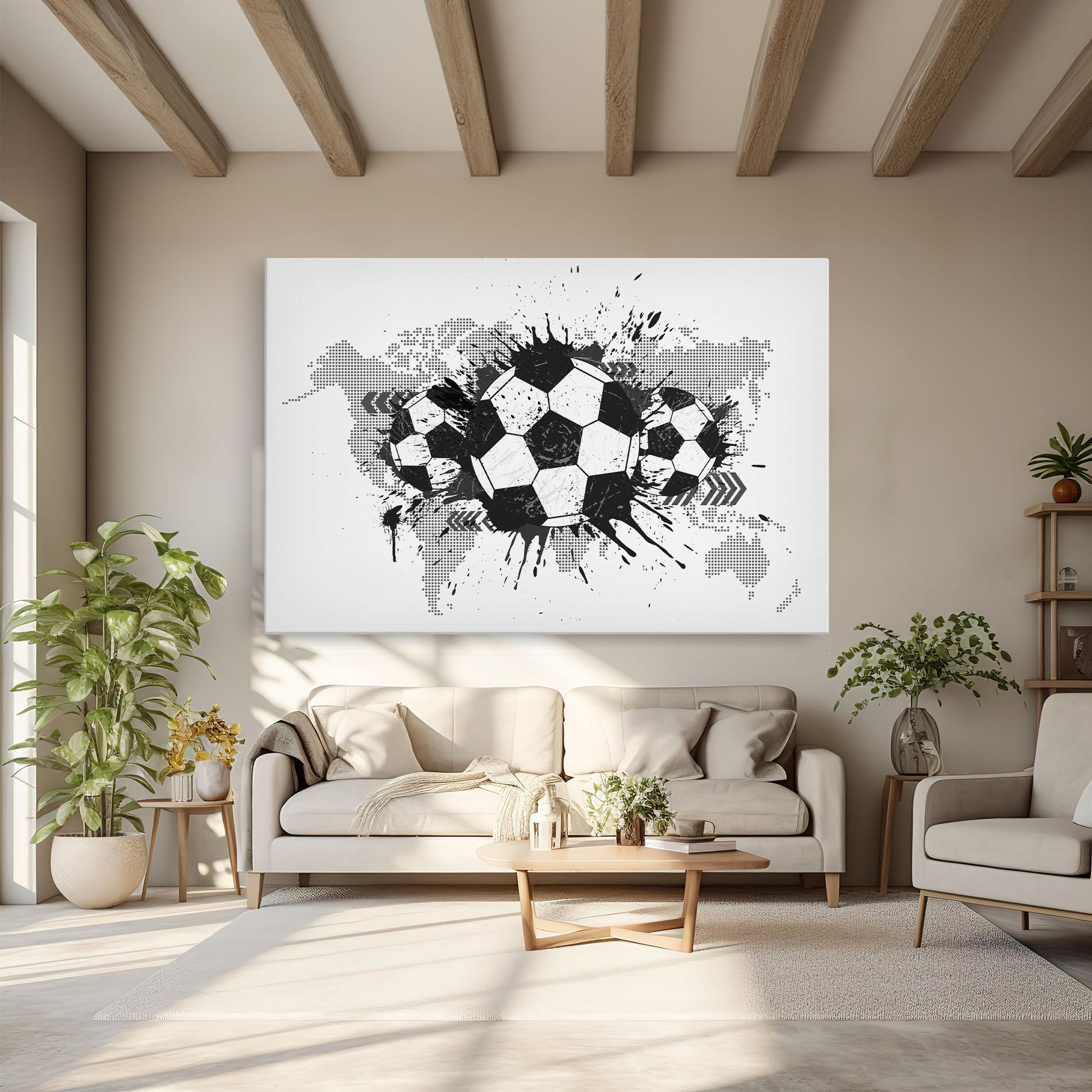 Vászonkép Grey Foodball mockup 6