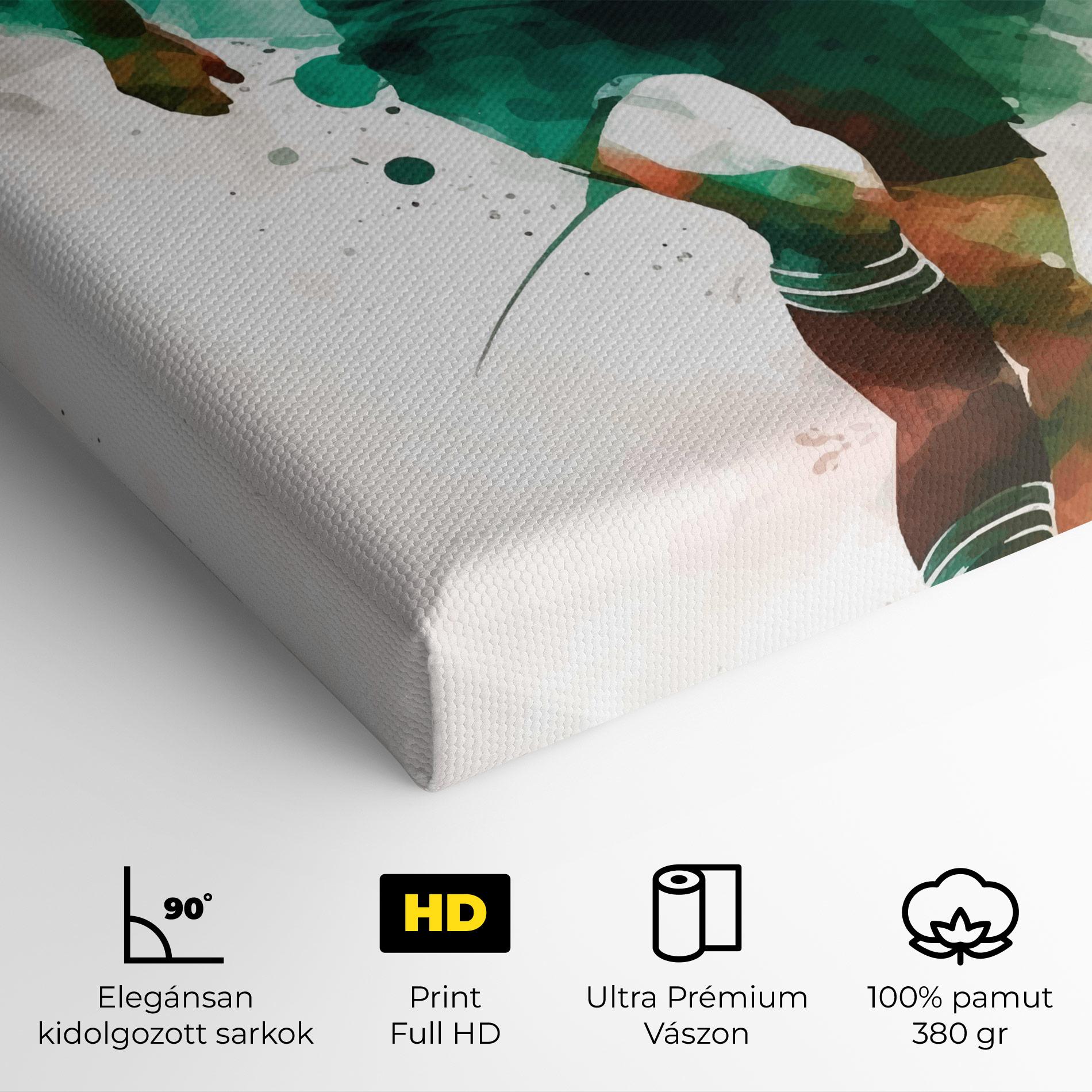 Vászonkép Green Football mockup 4